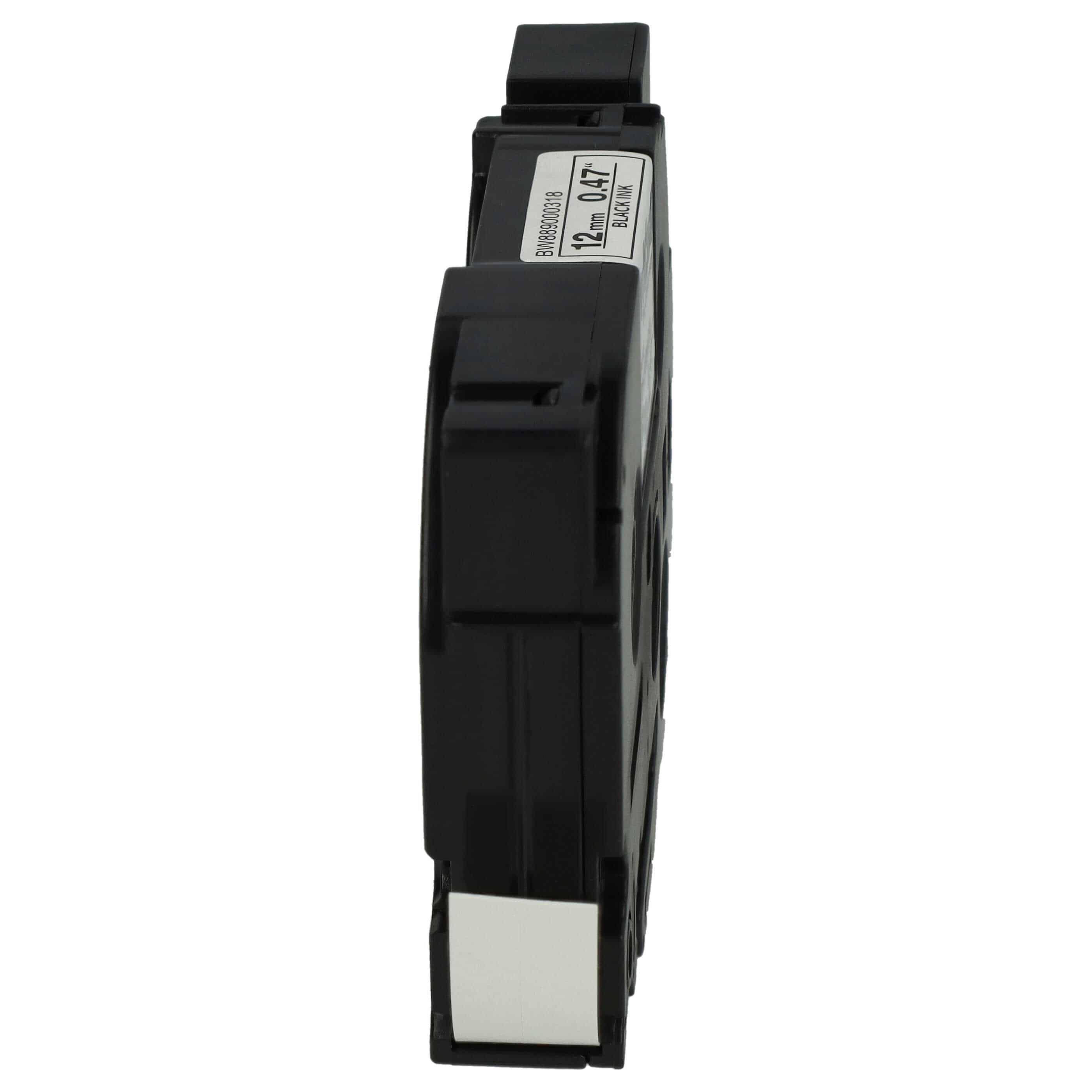 Cassette à ruban remplace Brother TZE-N231 - 12mm lettrage Noir ruban Blanc, plastique