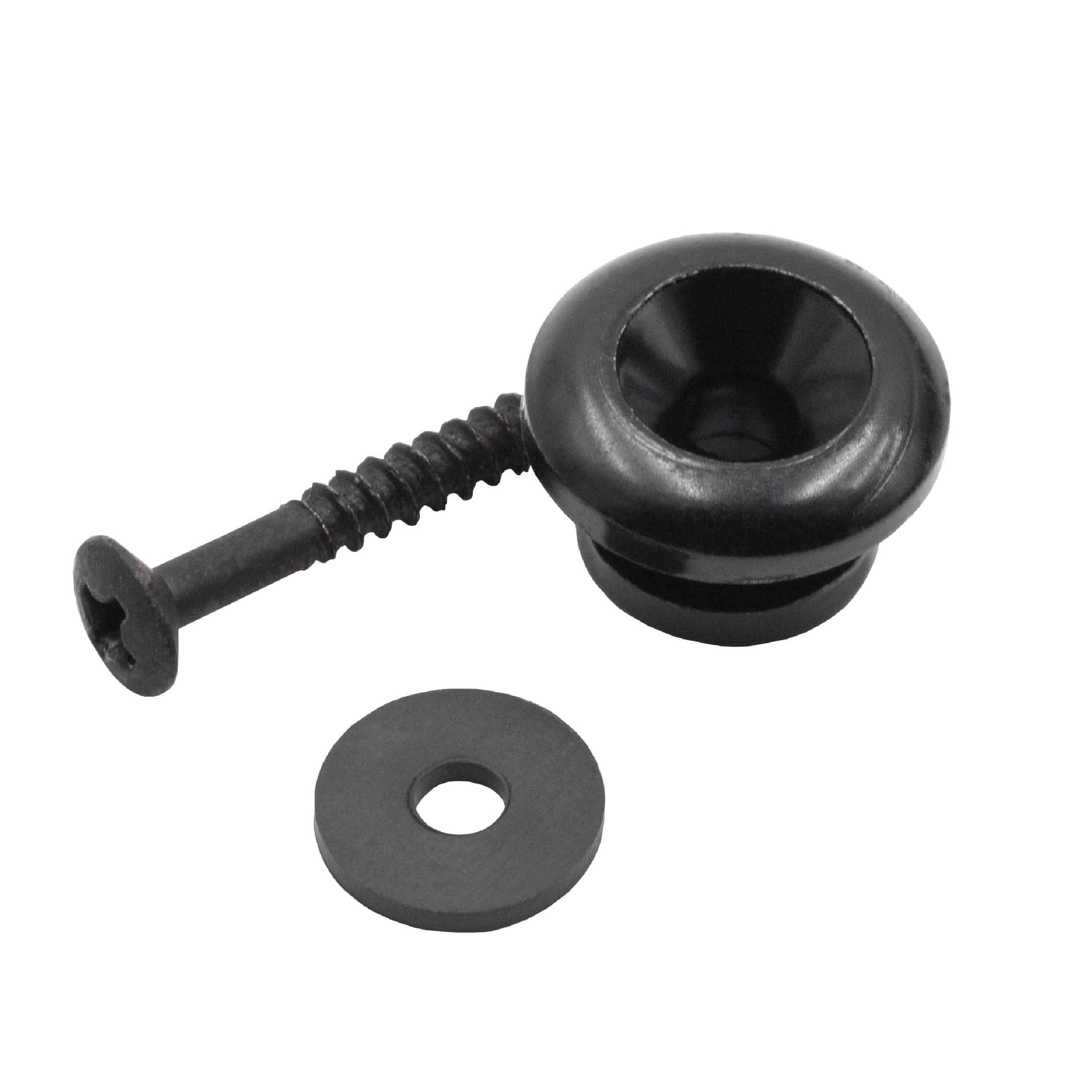  Security Strap Lock Straplock Button Pin Peg for Electric/Acoustic Guitar, Bass; black, mushroom 