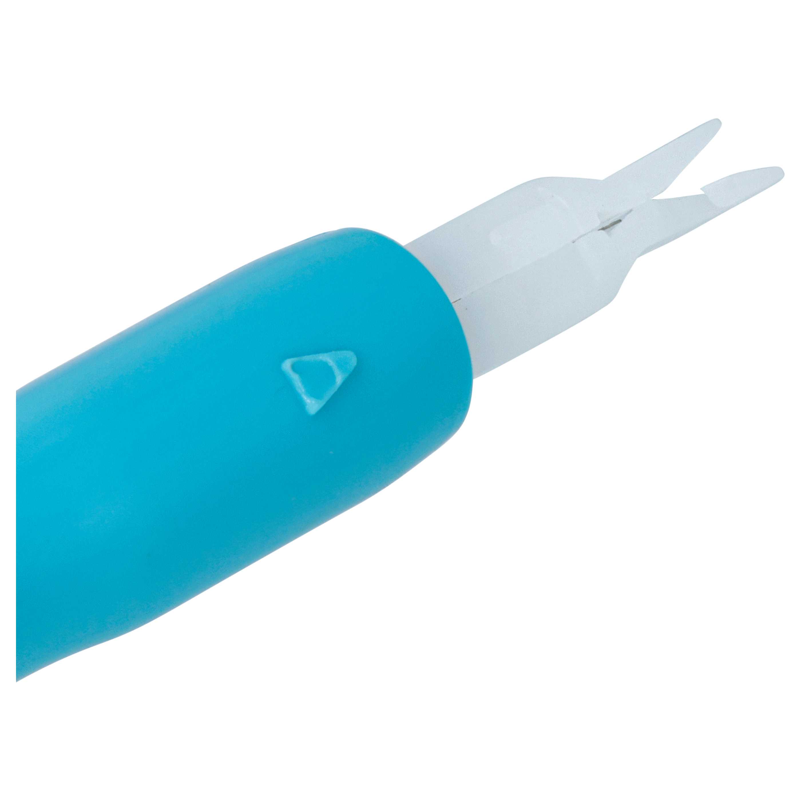 Enhebrador de agujas para máquina de coser - Longitud de 7,2 cm, punta magnética, azul