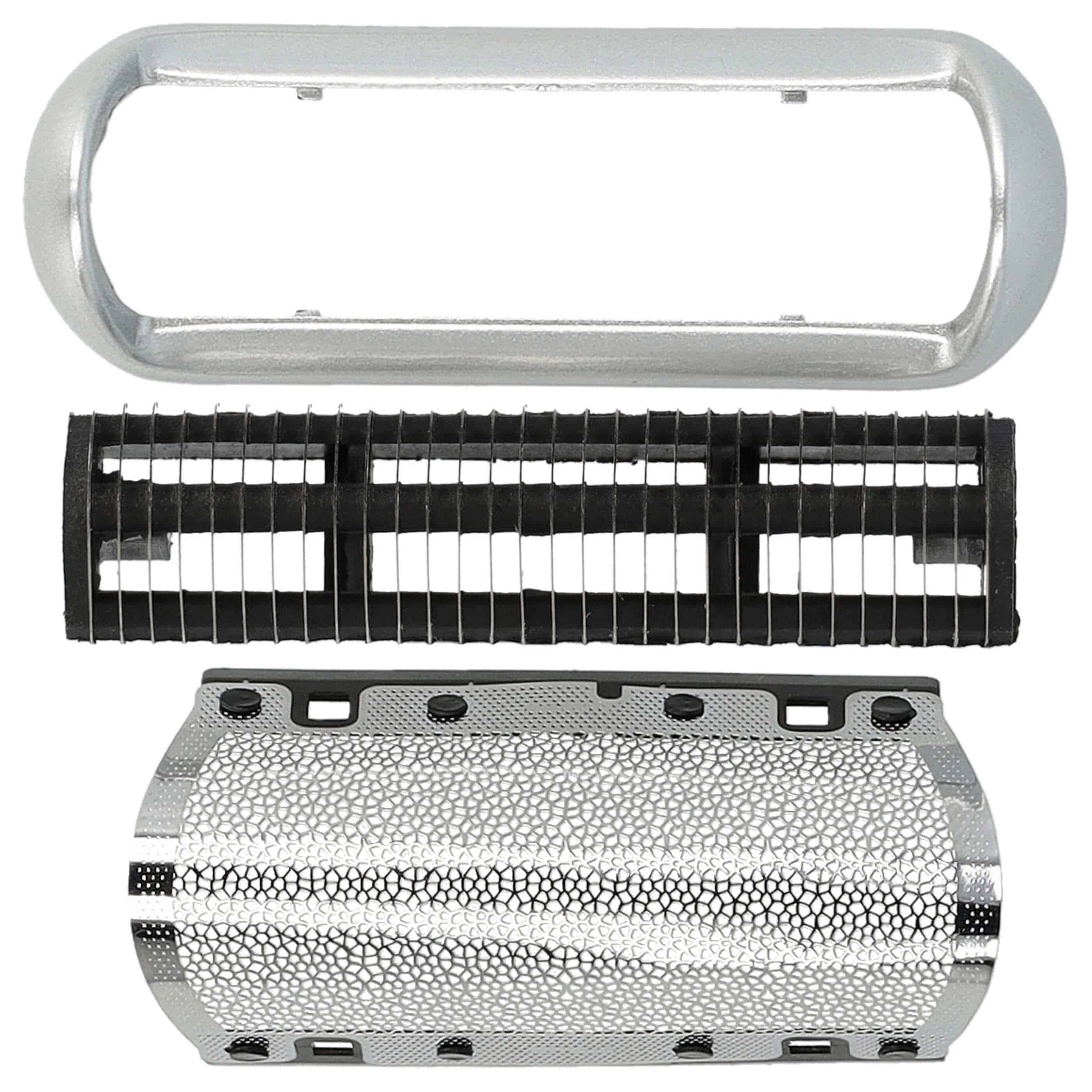 Pack piezas corte reemplaza Braun 5S para afeitadoras Braun - lámina + bloque, negro/plata