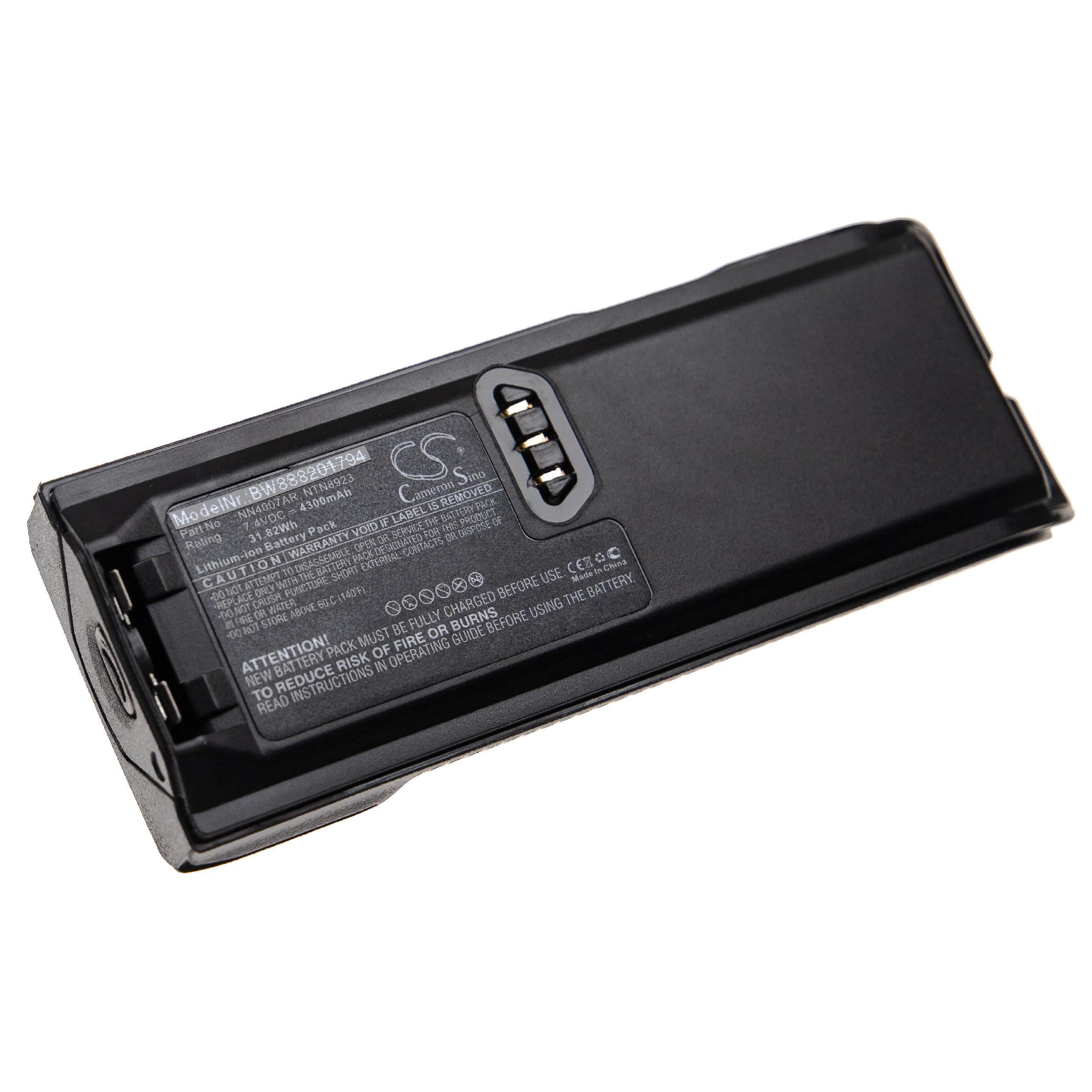 Batteria per dispositivo radio sostituisce Motorola NNTN4435B, BP8299MHUC Motorola - 4300mAh 7,4V Li-Ion