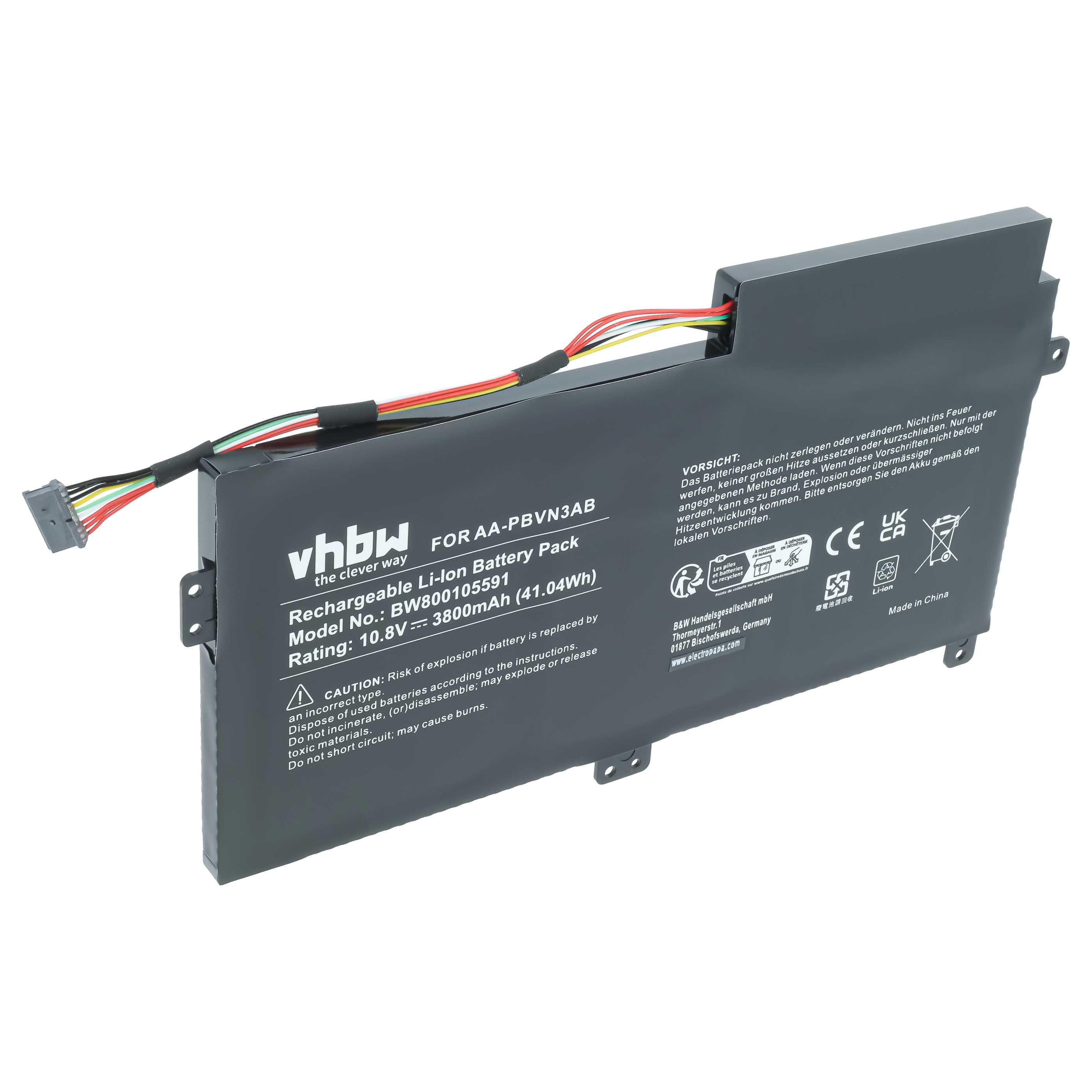 Akumulator do laptopa zamiennik Samsung AA-PBVN3AB, BA43-00358A - 3800 mAh 10,8 V Li-Ion, czarny