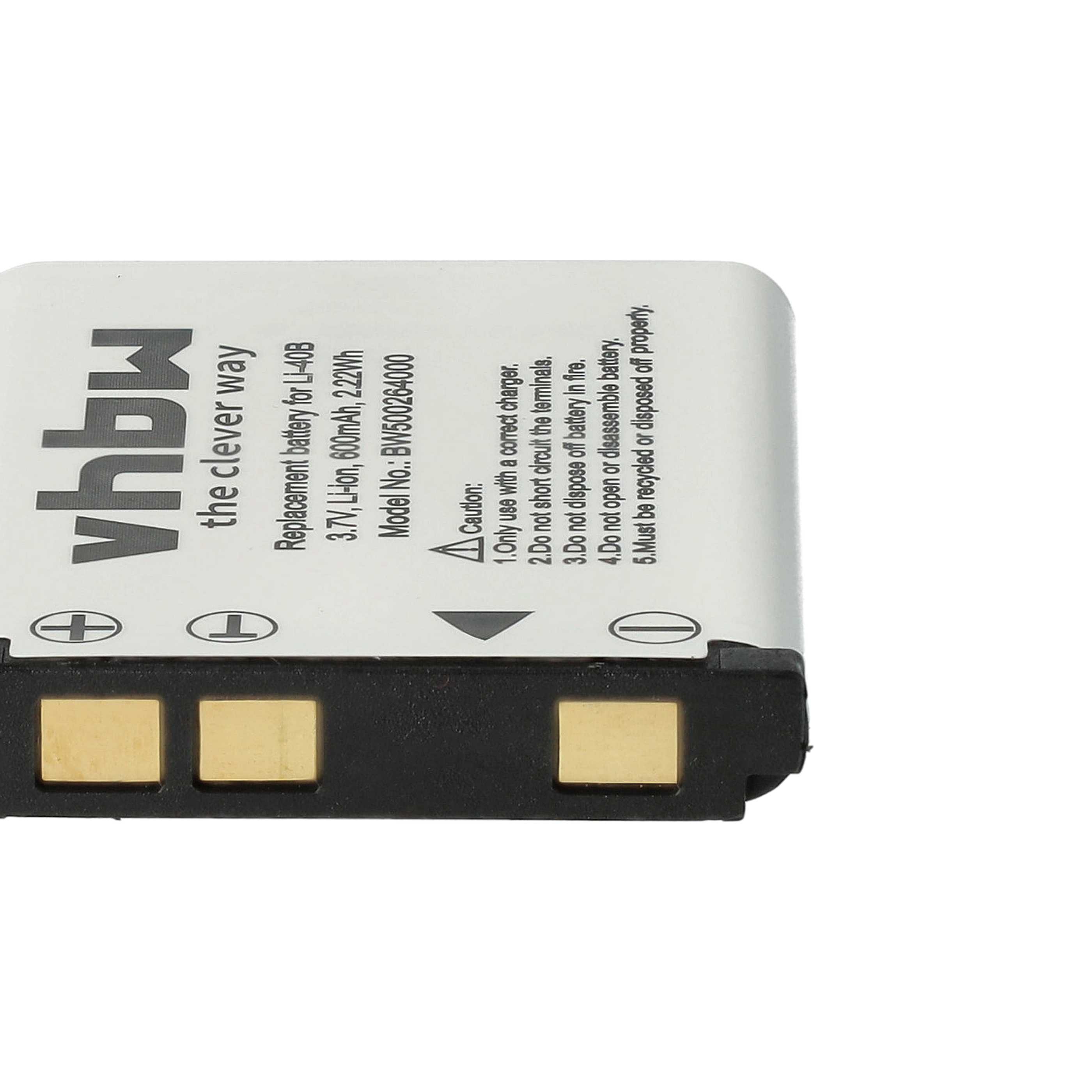 Battery Replacement for Fuji / Fujifilm NP-45A, NP-45 - 600mAh, 3.7V, Li-Ion
