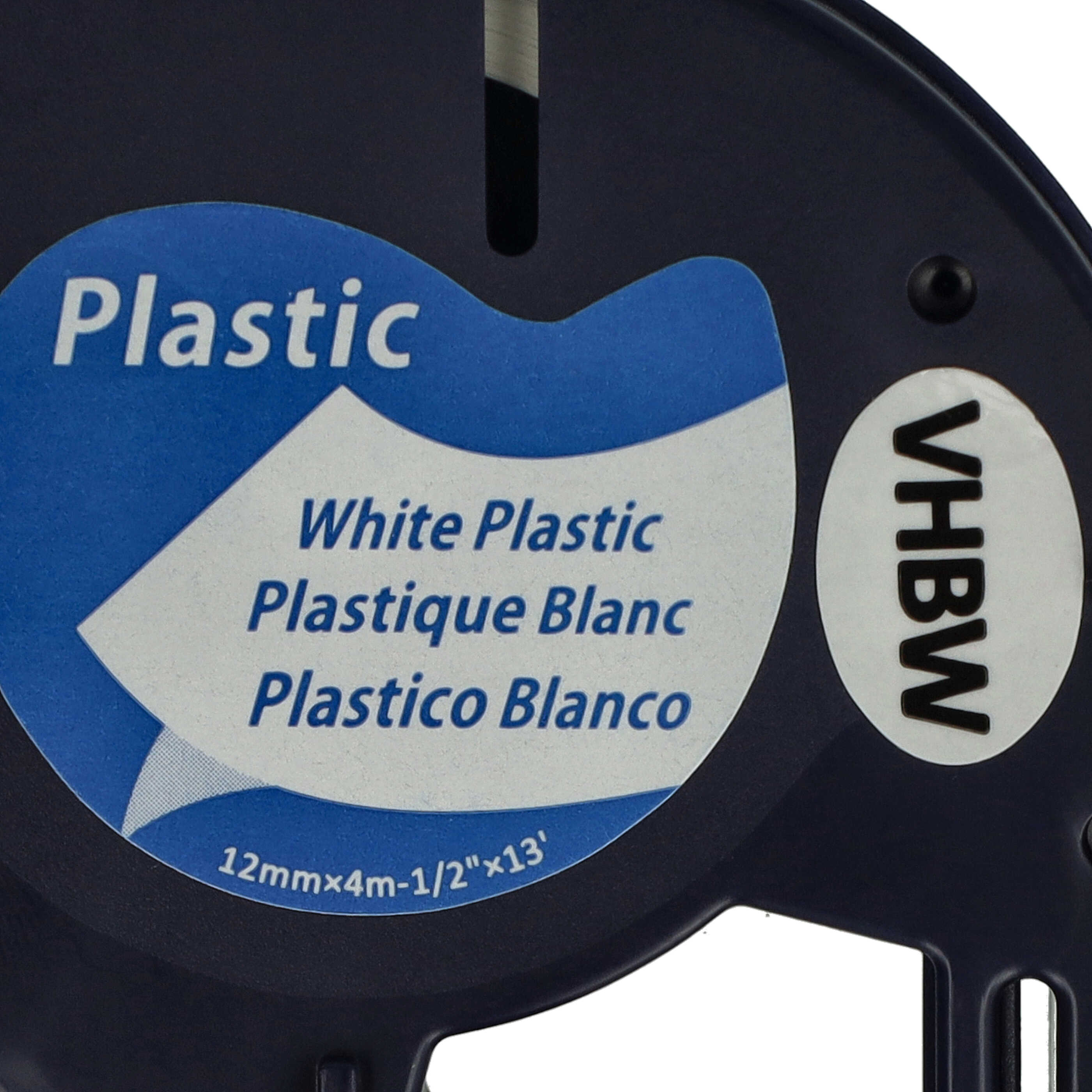 Casete cinta escritura plástico reemplaza Dymo S0721660, 91221 Negro su Blanco