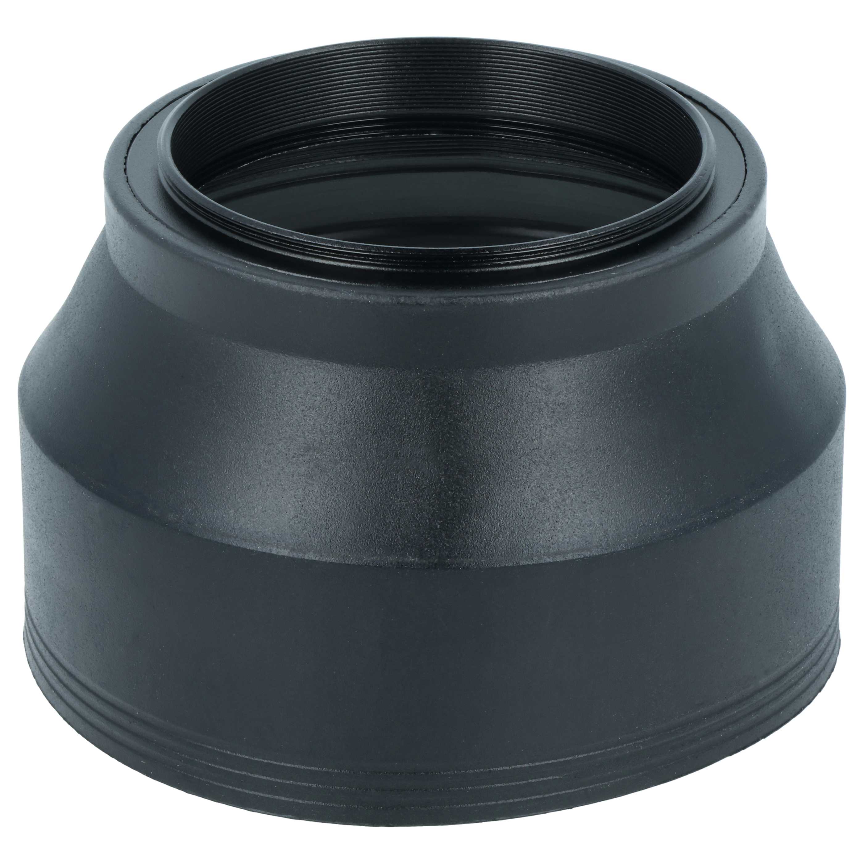 Lens Hood suitable for Fujifilm, Leica, Pentax, Panasonic Camera with 49 mm Diameter etc., rubber, black