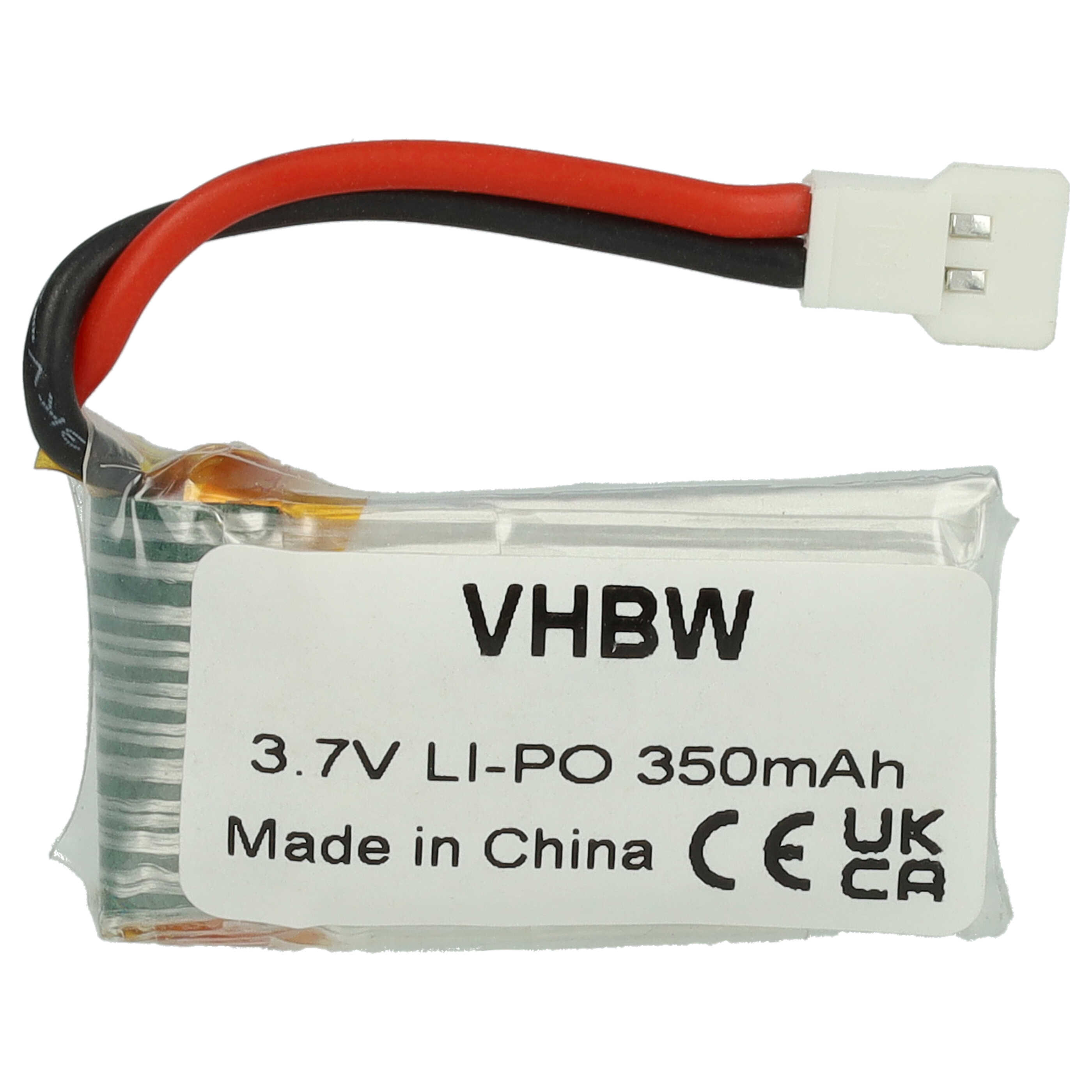 Batterie pour modèle radio-télécommandé - 350mAh 3,7V Li-polymère, XH 2.54 (AWG 20)