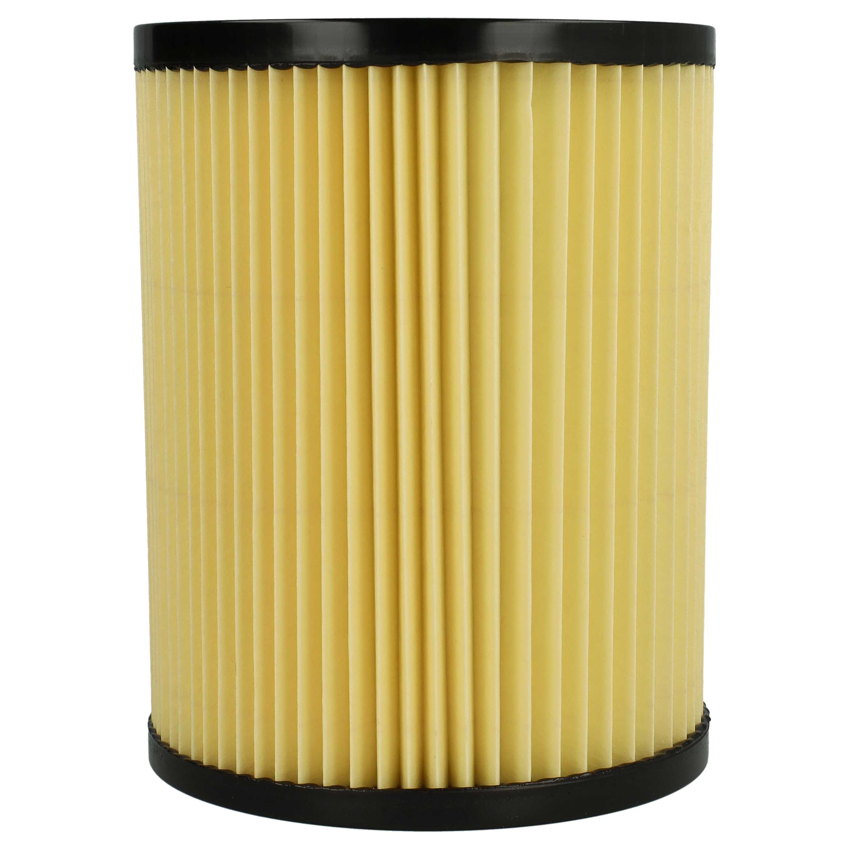 3x Filtercartridge filter replaces Hikoki Hitachi 710060 for Hikoki Hitachi Vacuum Cleaner, black / yellow