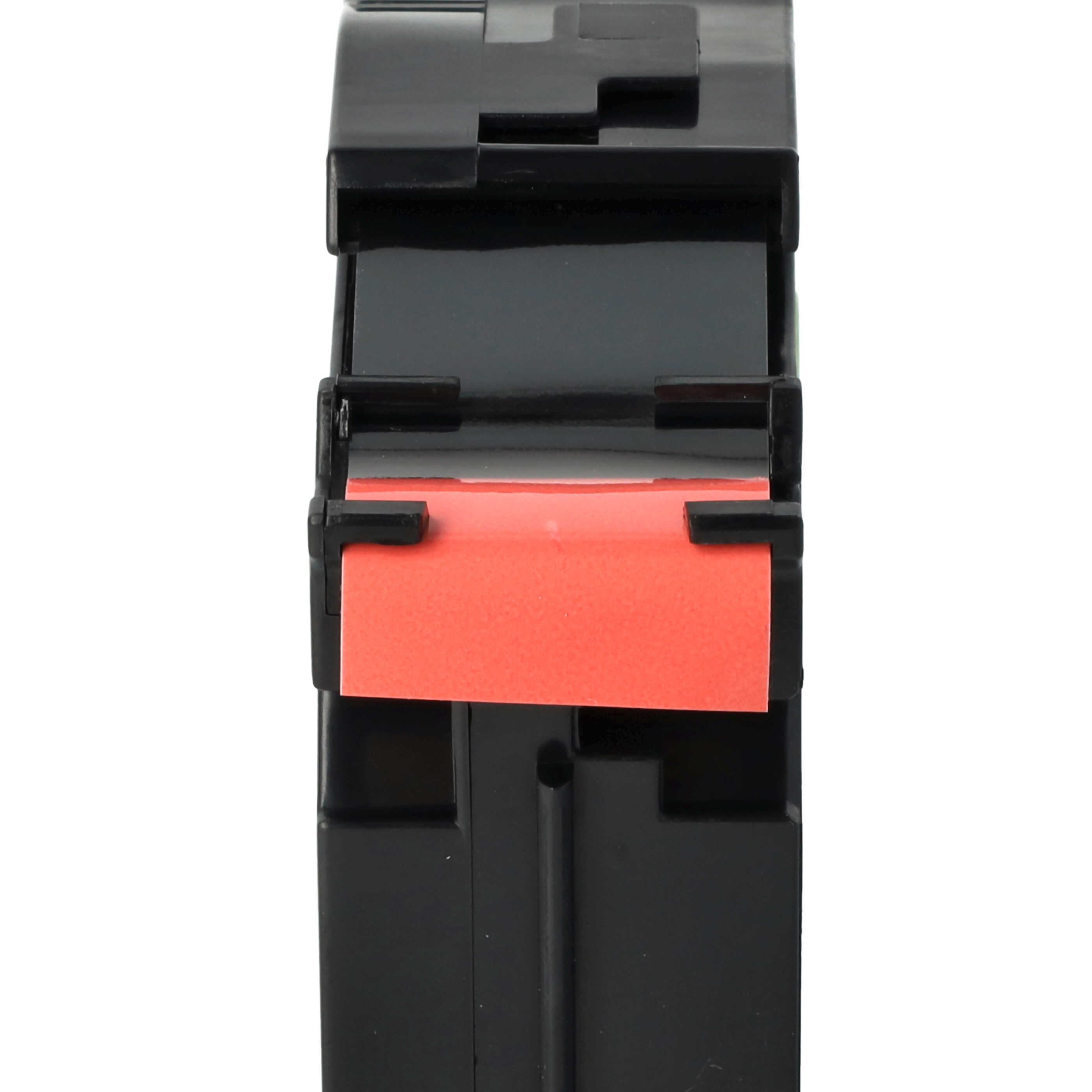Schriftband als Ersatz für Brother TZFX451, TZeFX451, TZ-FX451, TZE-FX451 - 24mm Schwarz auf Rot, Flexibel