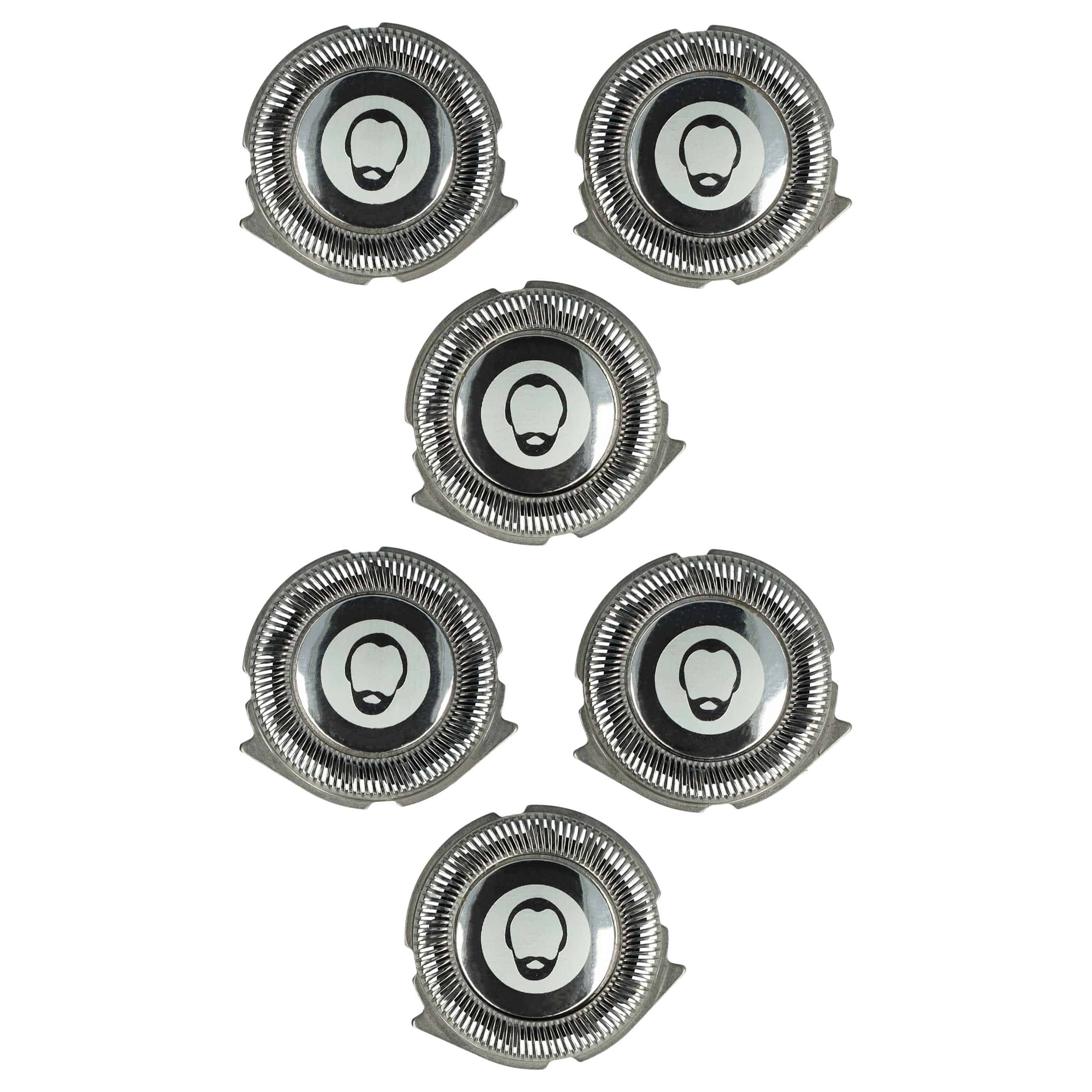 6x shaving head as Replacement for Philips SH30, SH30/50 for Philips Shaver -nickel