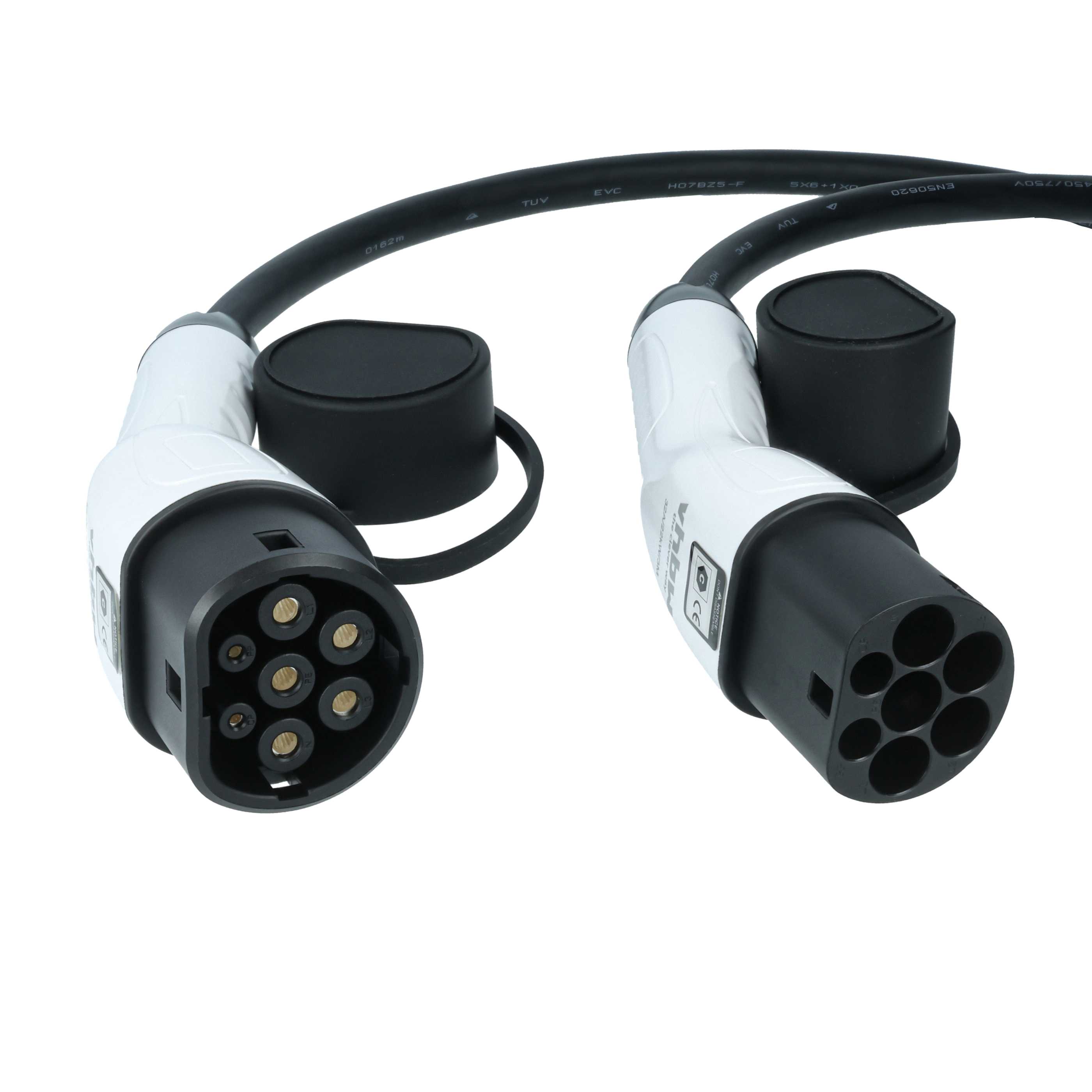 E-Auto Ladekabel Typ 2 zu Typ 2 - 32 A 3-phasig, 22 kW Mode 3, 3 m