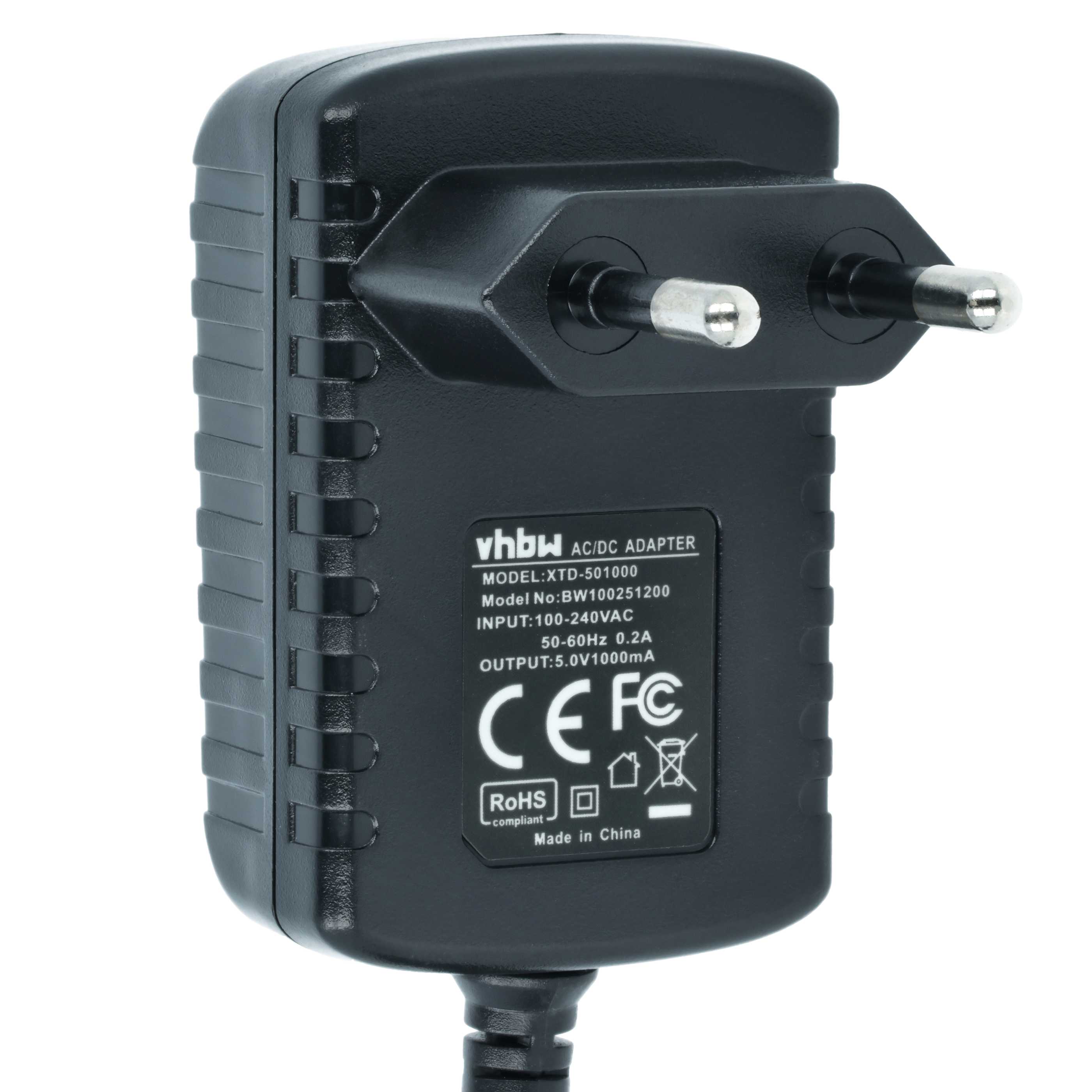 Mini USB Charger suitable for Mitac Mio, Asus, Creative, E-Ten Electric Devices etc. - 1.0 A / 5 V