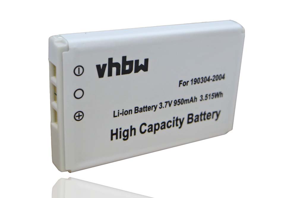 Batterie remplace Logitech 1903040000, 190304-200, 190304-0004 pour télécommande - 950mAh 3,7V Li-ion