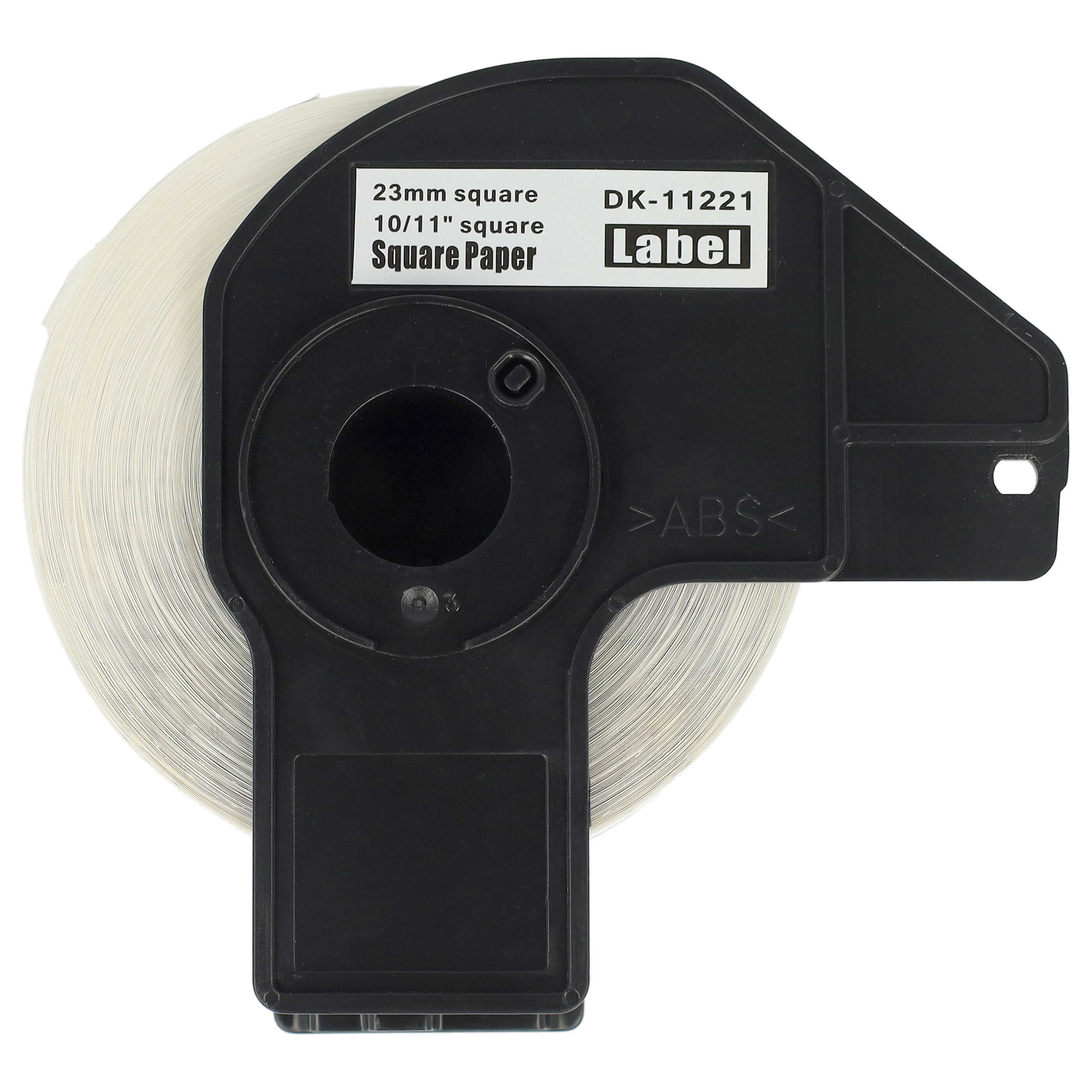3x Etiketten als Ersatz für Brother DK-11221 für Brother Etikettendrucker - Premium 23mm x 23mm + Halter