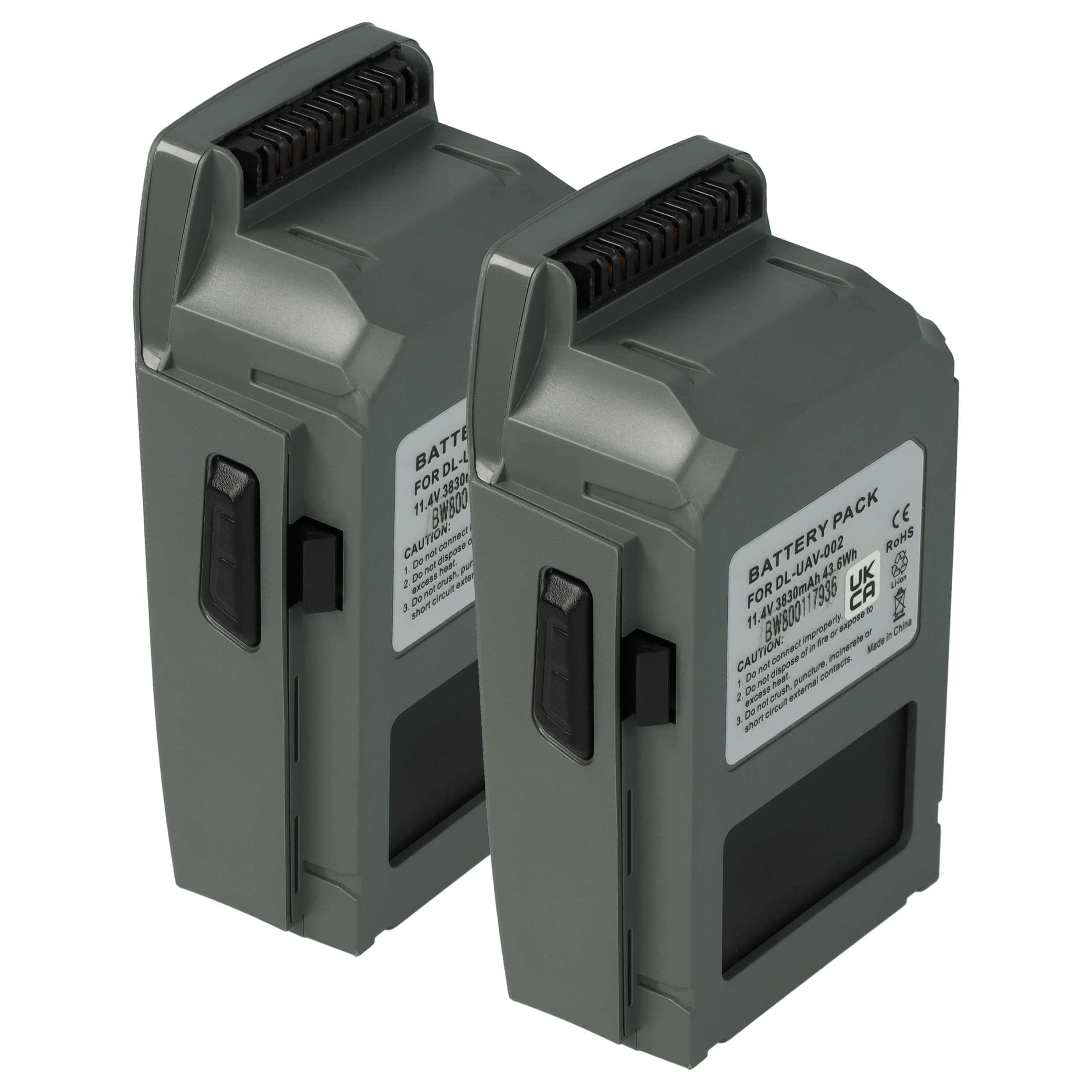 2x Batteries remplace DJI GP785075-38300DB pour drone DJI- 3800mAh 11,1V Li-polymère
