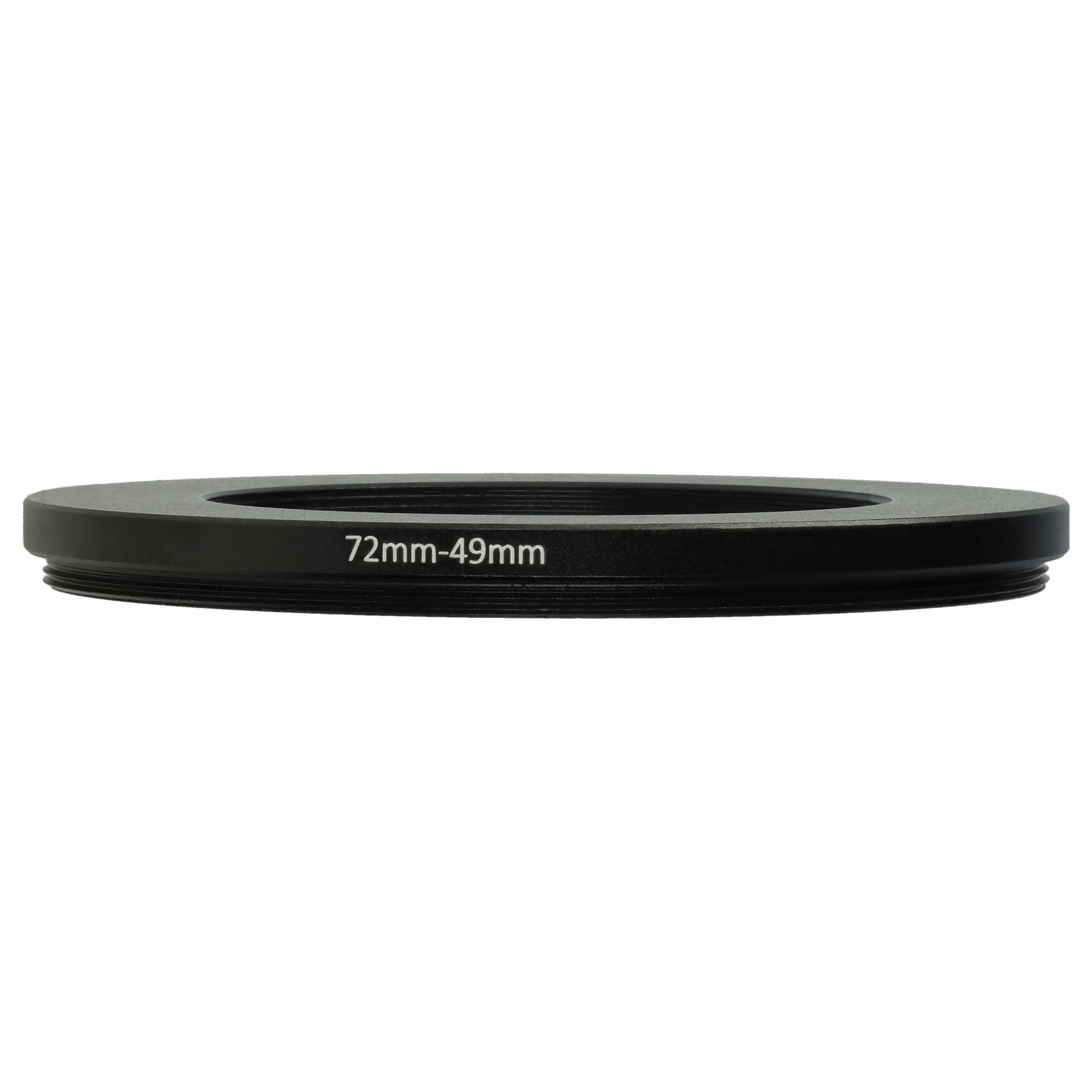 Step-Down Ring Adapter from 72 mm to 49 mm for various Camera Lenses