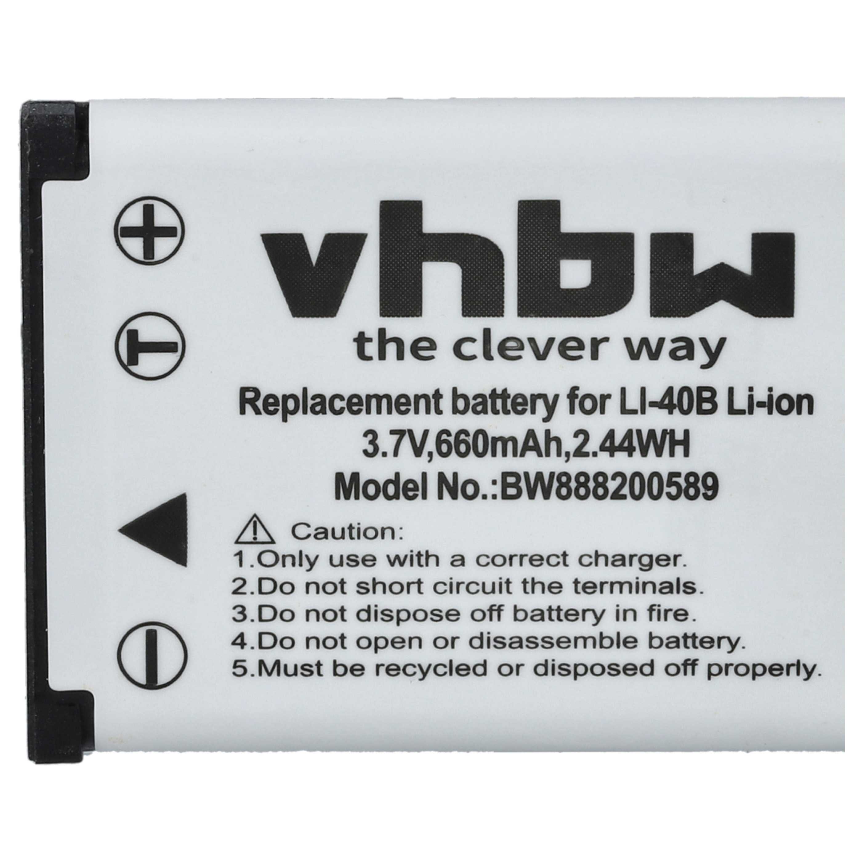 Kamera-Akku (2 Stück) als Ersatz für BenQ DLI216 für Bosch - 660mAh 3,7V Li-Ion