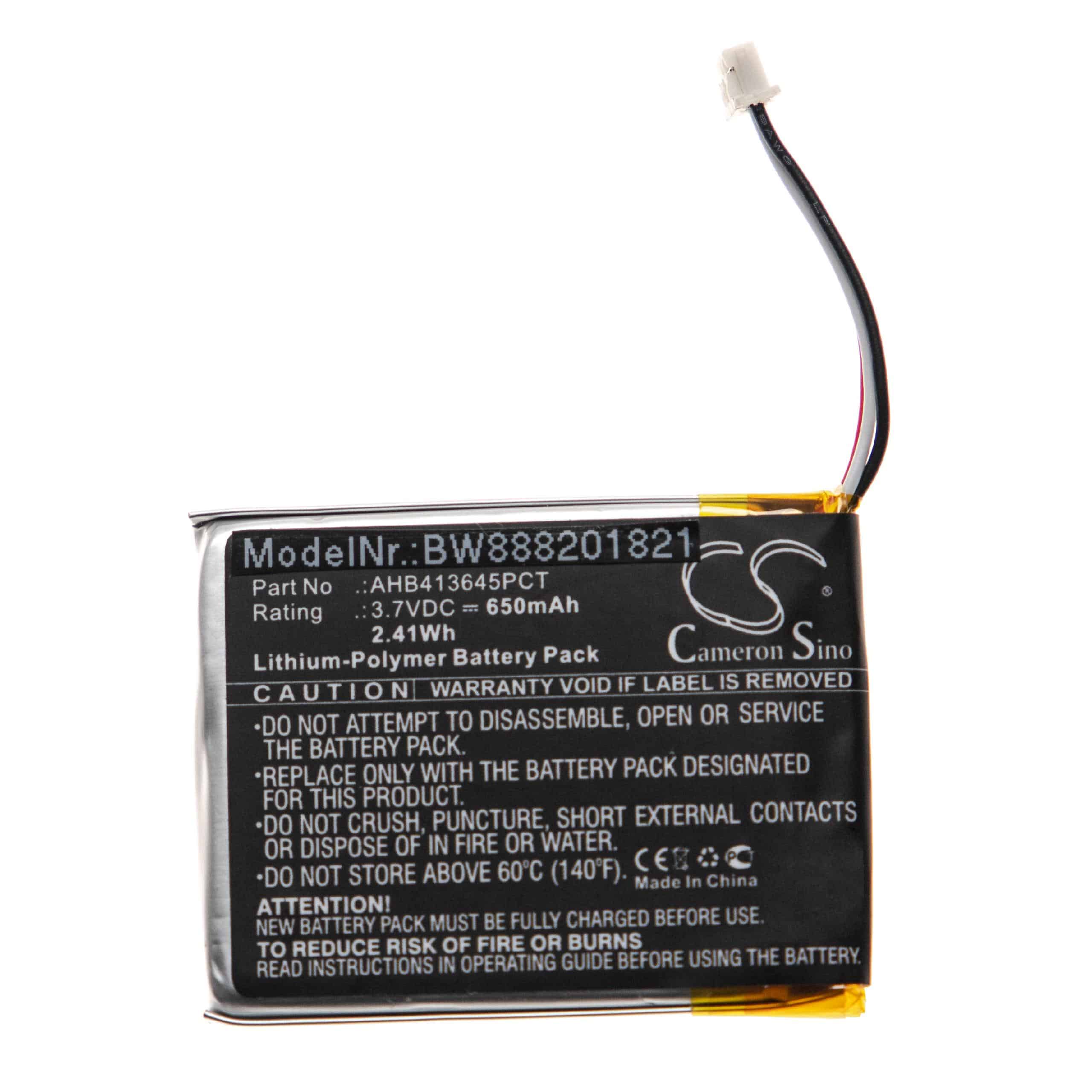 Wireless Headset Battery Replacement for Sennheiser AHB413645PCT, 507271-88 - 650mAh 3.7V Li-polymer