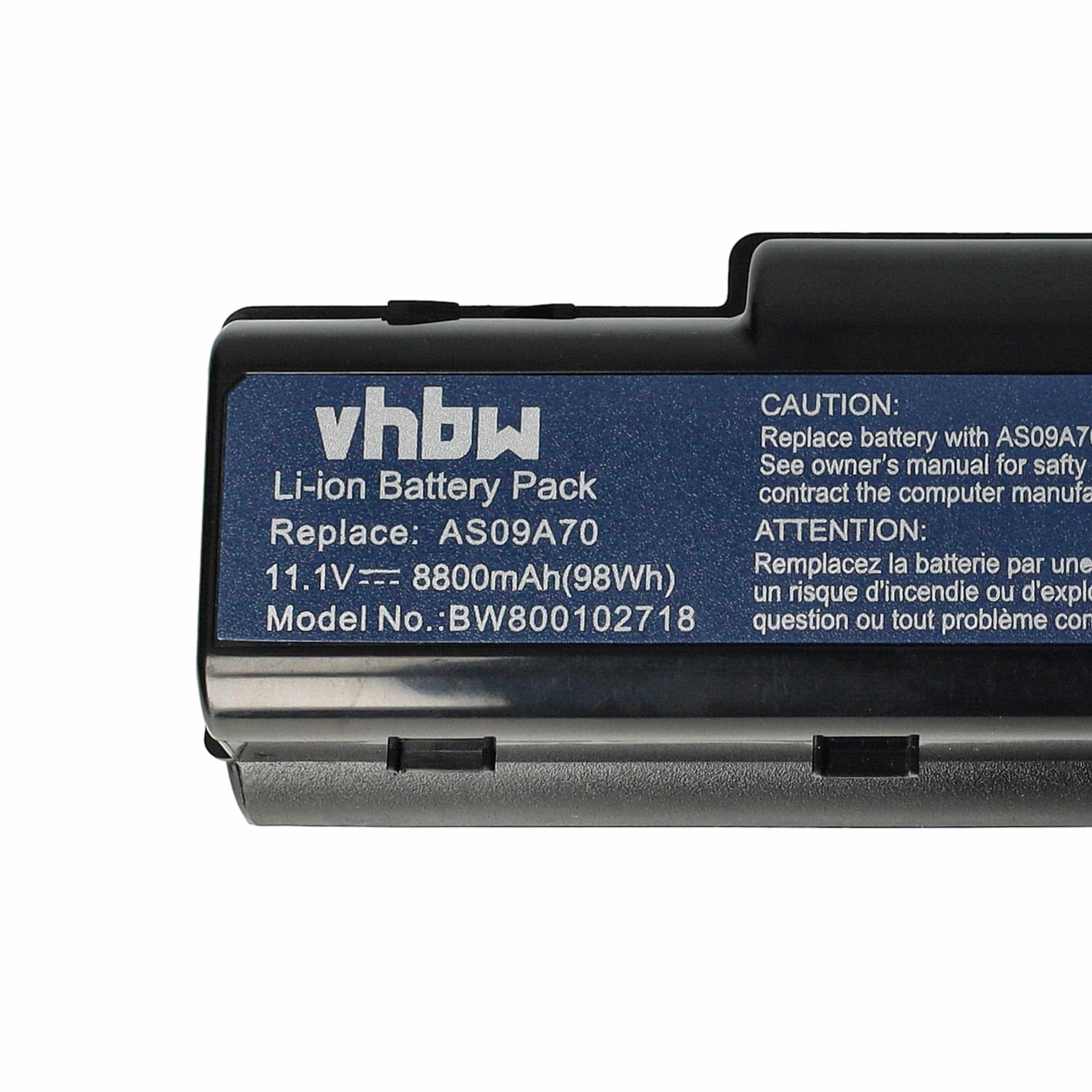 Akumulator do laptopa zamiennik Acer AS09A31, AS09A51, AS09A41, AS09A36 - 8800 mAh 11,1 V Li-Ion, czarny