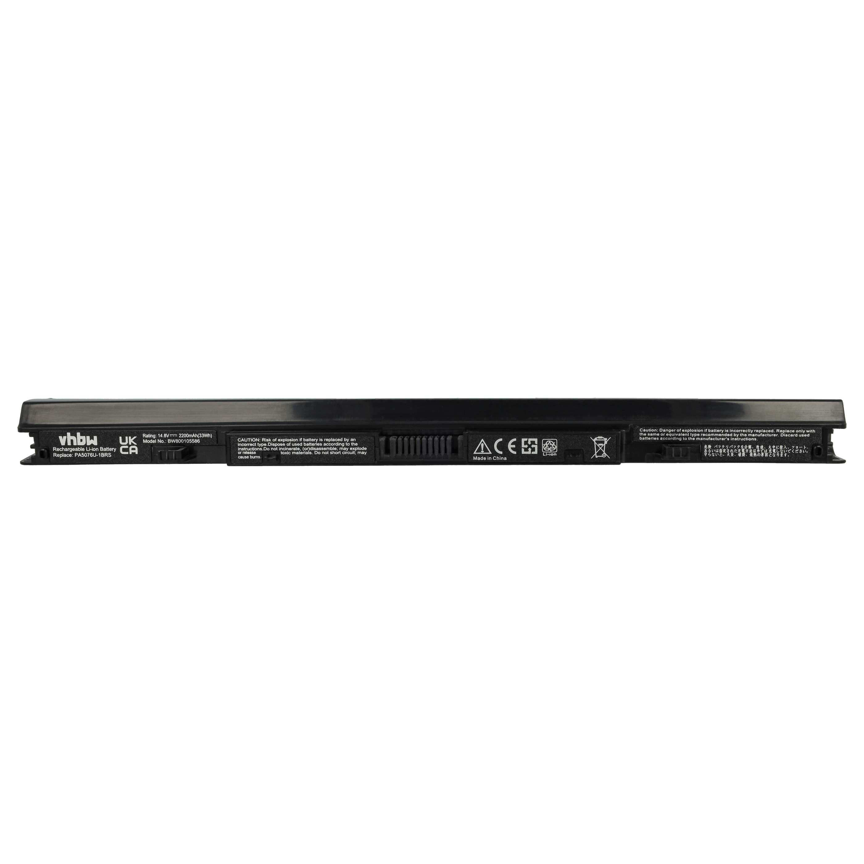 Akumulator do laptopa zamiennik Toshiba PA5076U-1BRS, PA5076R-1BRS - 2200 mAh 14,8 V Li-Ion, czarny