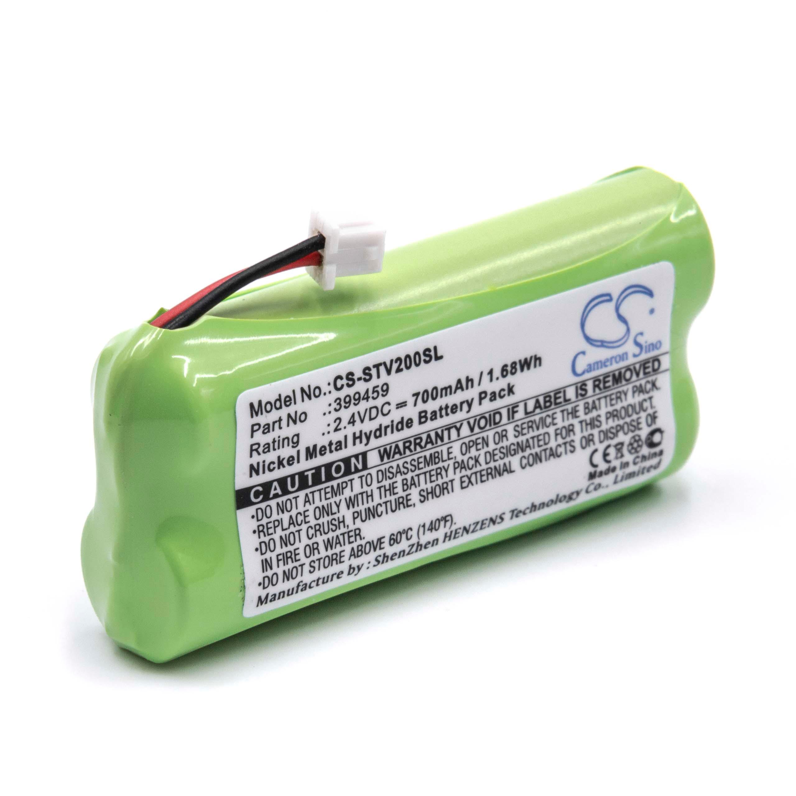 Guitar Transmitter Battery Replacement for Stageclix 399459 - 700mAh, 2.4V