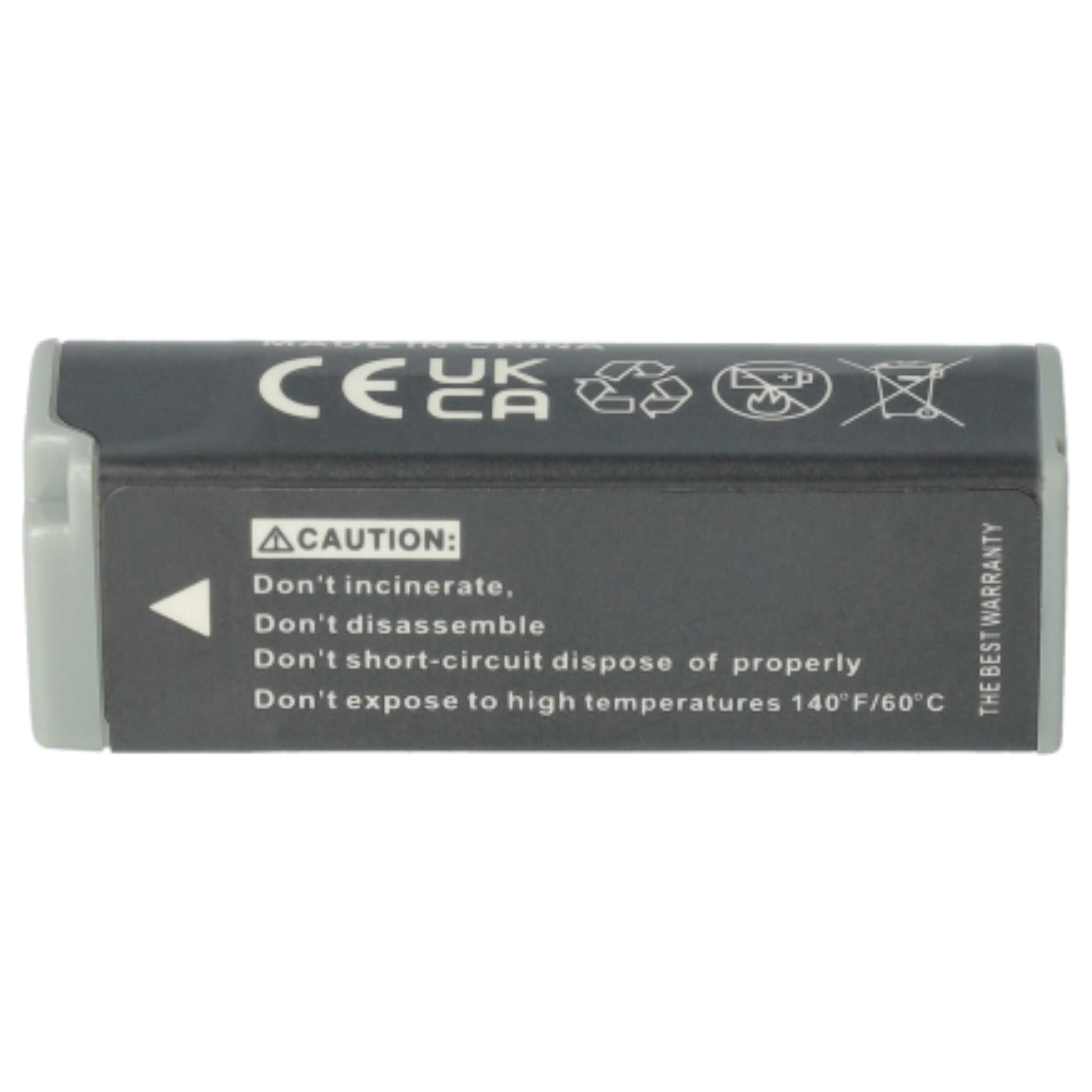 2x Battery replaces Canon NB-9L - 600mAh, 3.6V, Li-Ion