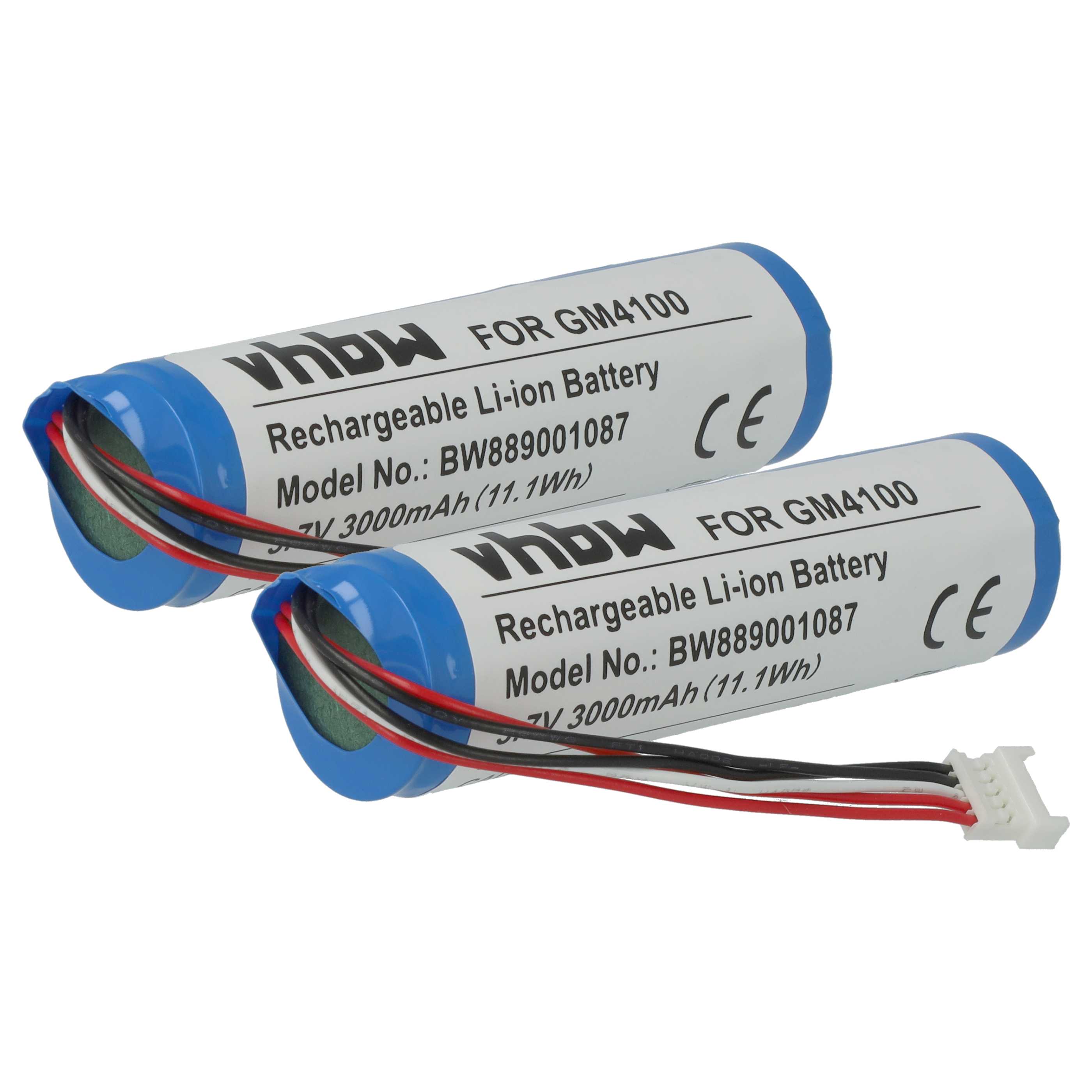 2x Battery replaces Datalogic 128000894, BT-8, RBP-4000 for Datalogic Barcode Scanner POS - 3000 mAh 3.7 V
