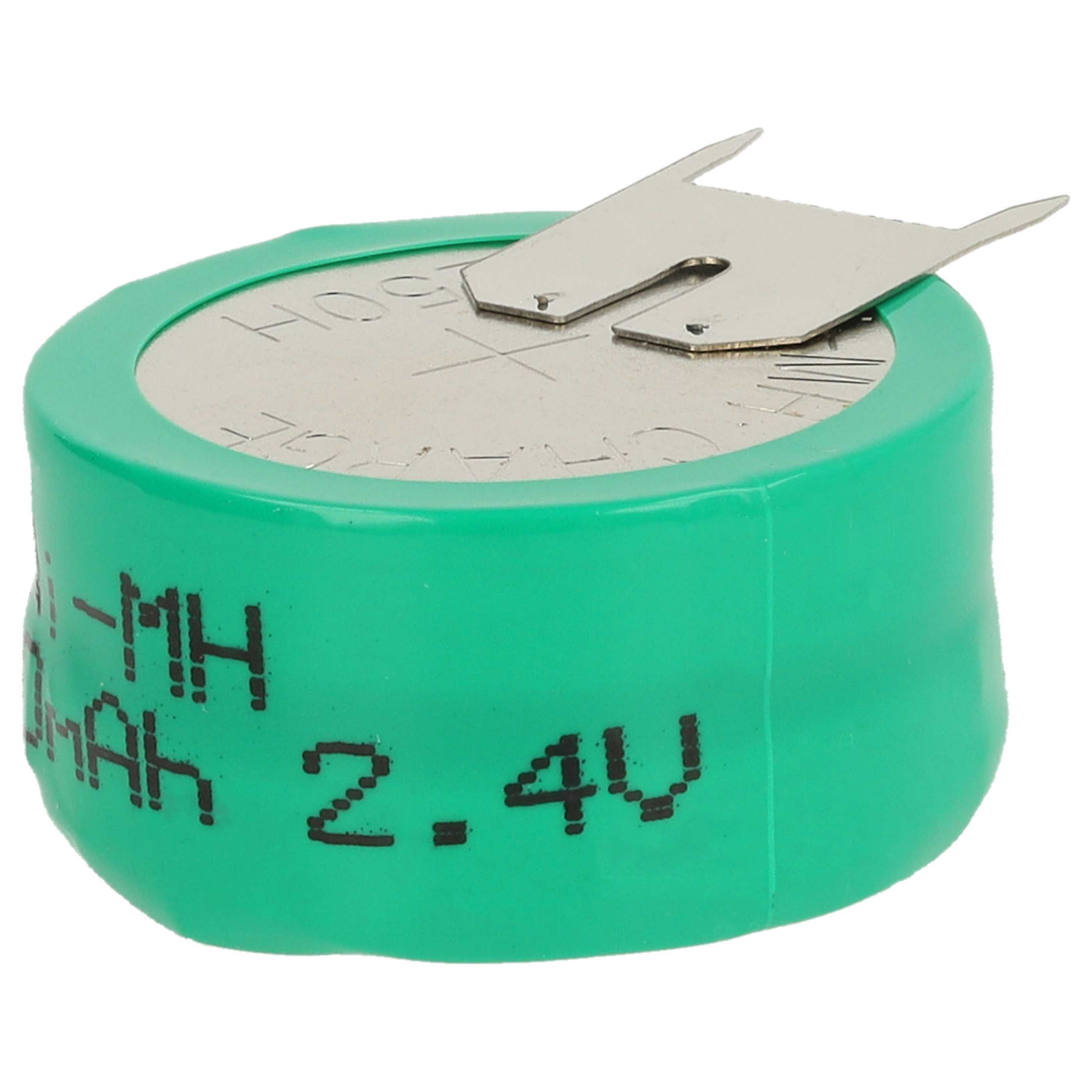 10x Button Cell Battery Type 2/V250H 3 Pins for Model Building Solar Lamps etc. - 250 mAh 2.4 V NiMH
