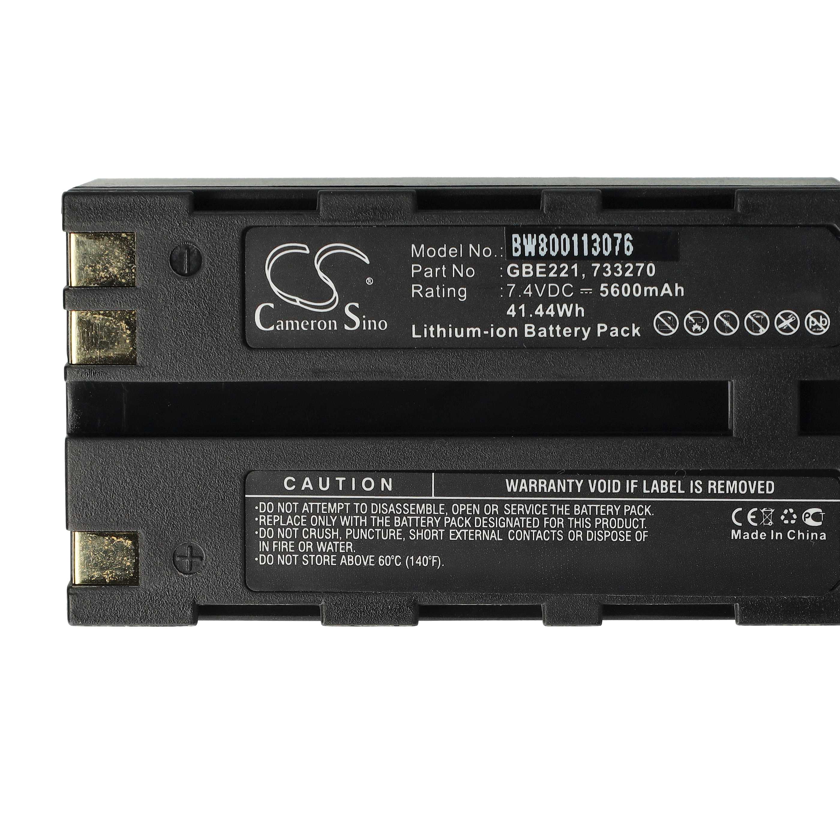 Messtechnik-Akku als Ersatz für Geomax ZBA200, ZBA400 für Leica - 5600mAh 7,4V Li-Ion