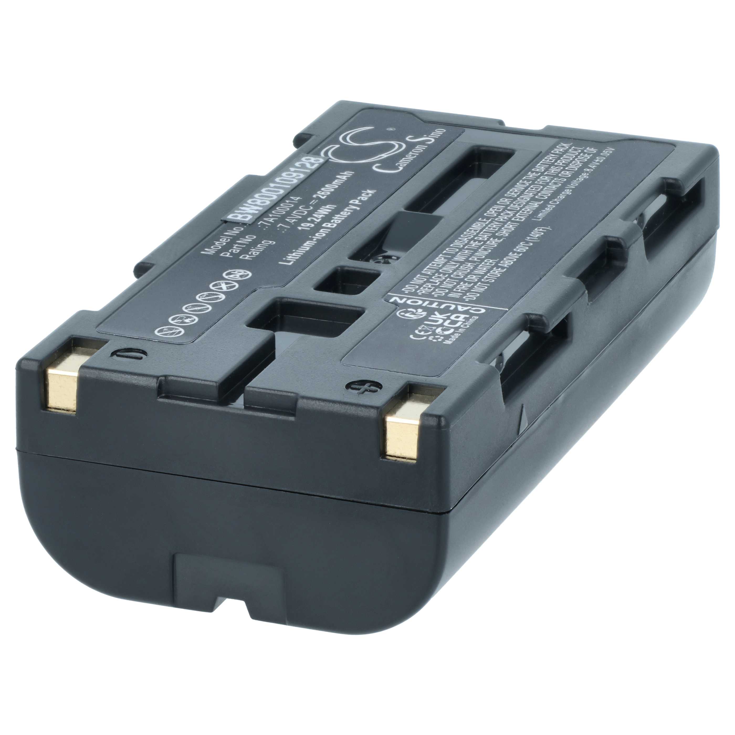 Printer Battery suitable for Extech ANDES 3, S2500THS, S4500THS - 2600 mAh 7.4 V Li-Ion