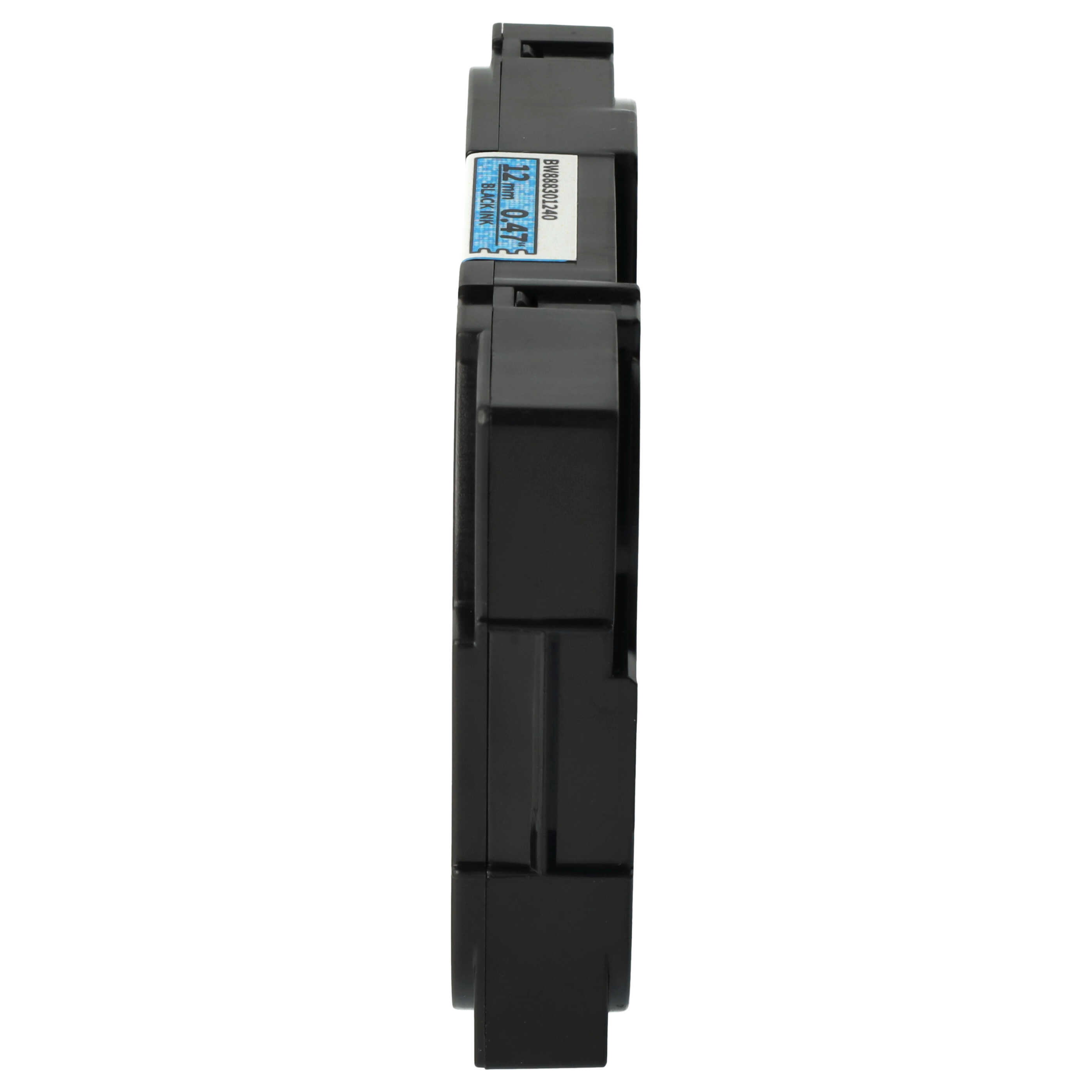 Label Tape replaces Brother TZE-531L1 - 12 mm Black to Blue (Glitter)