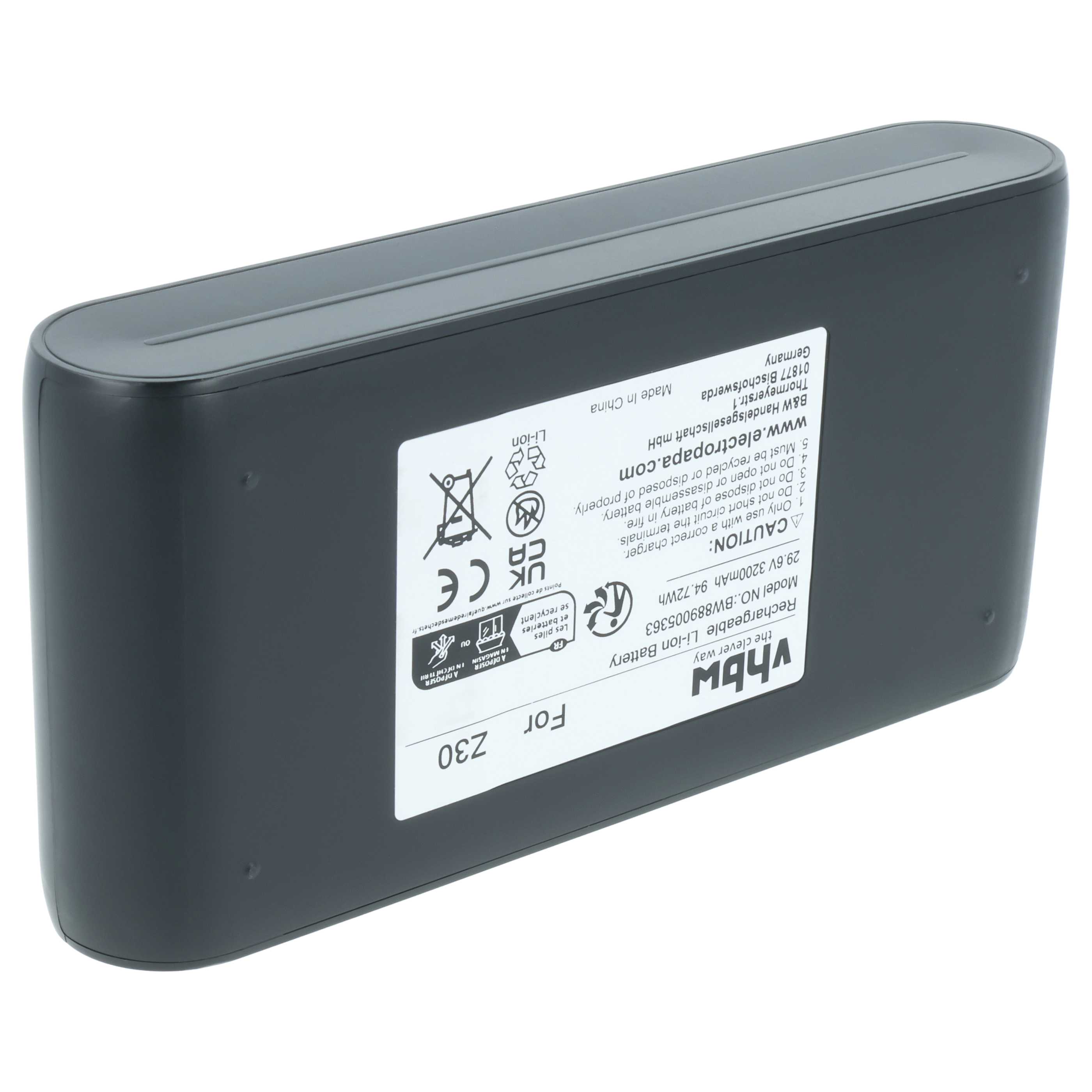 Battery suitable for Dreame Z30 3200mAh, 29.6V, Li-Ion