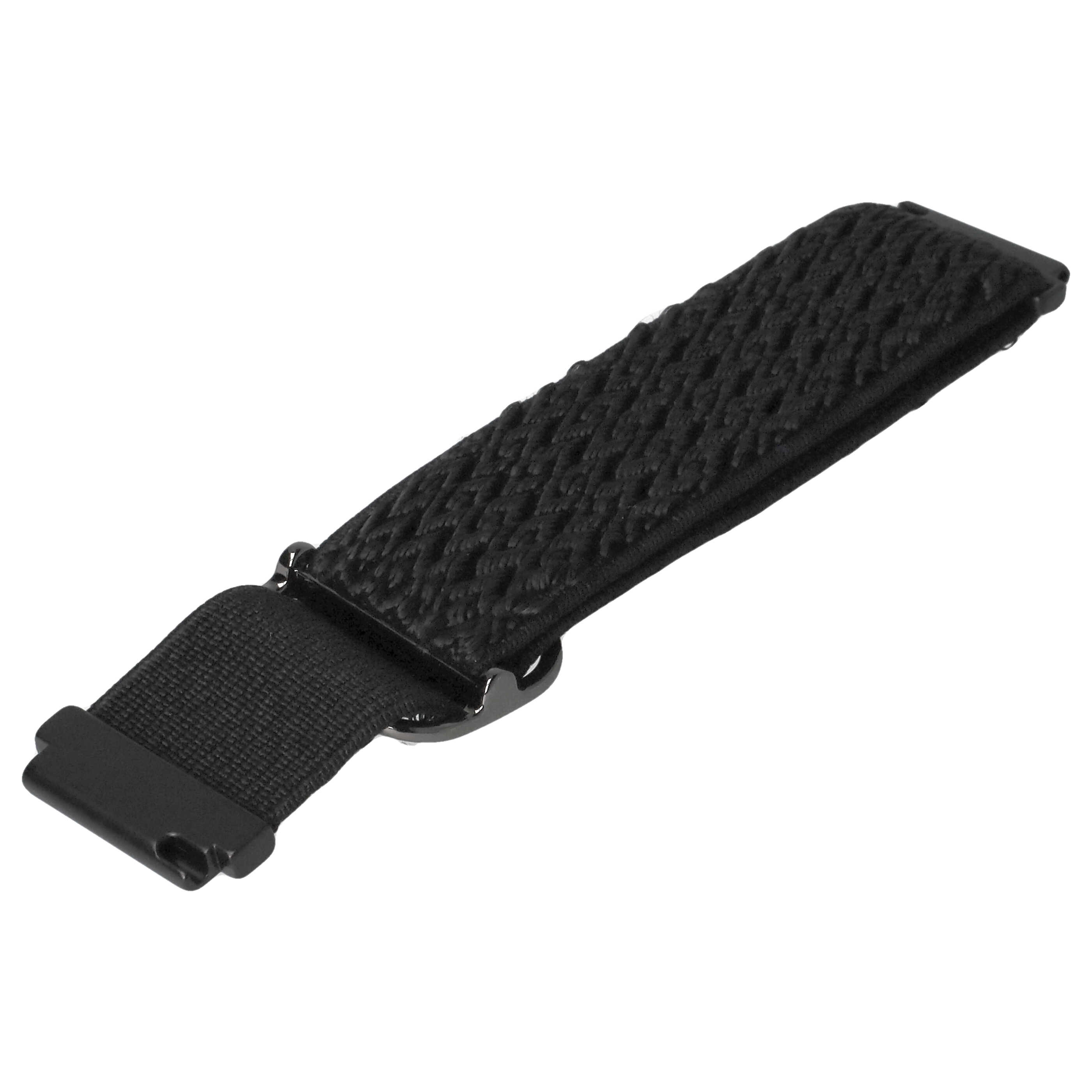 Schnellspanner Armband für Samsung Galaxy Smartwatch - 21 x 2,2 cm, Nylon, schwarz