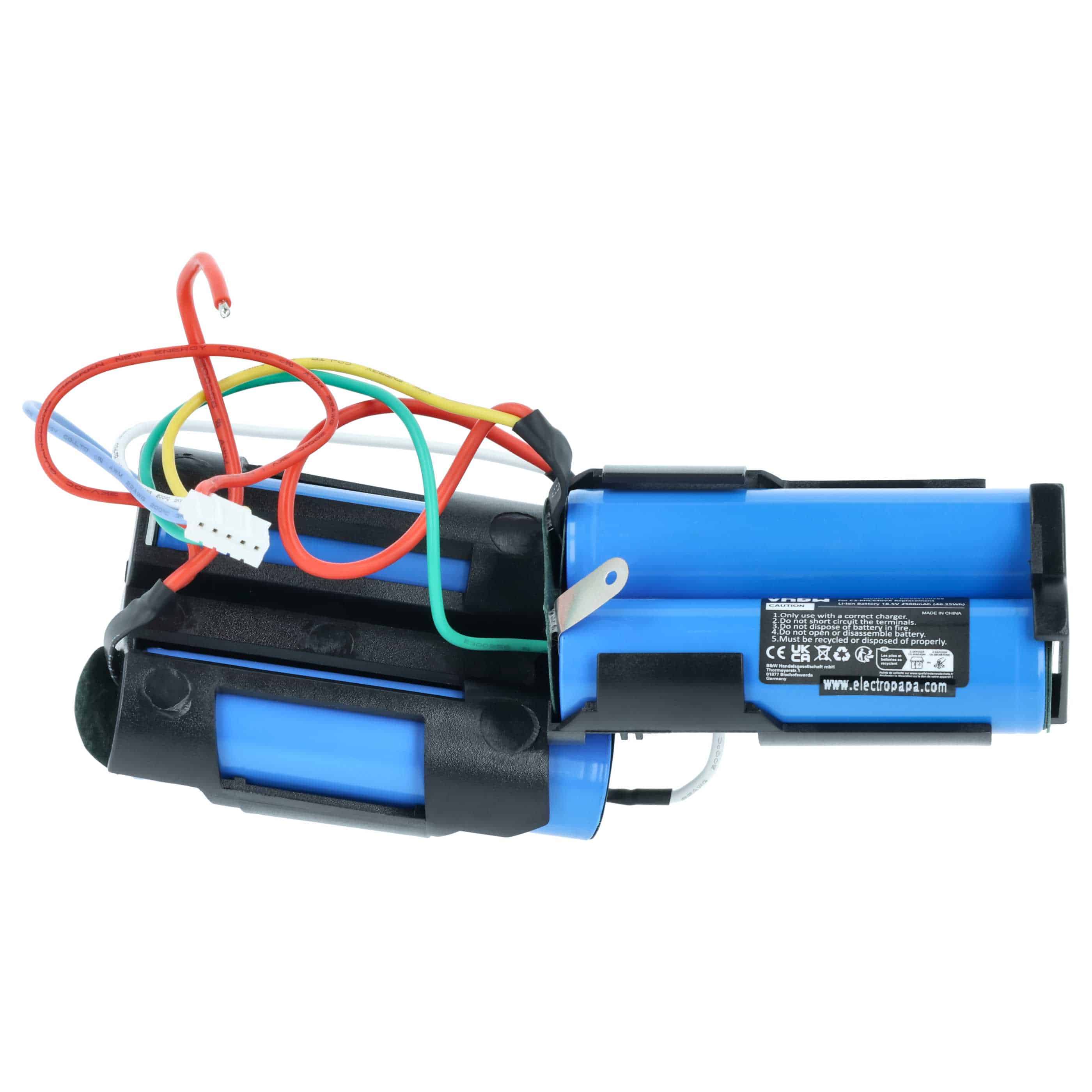 Battery replaces Philips 5ICR19/65 for Philips 2500mAh, 18.5V, Li-Ion