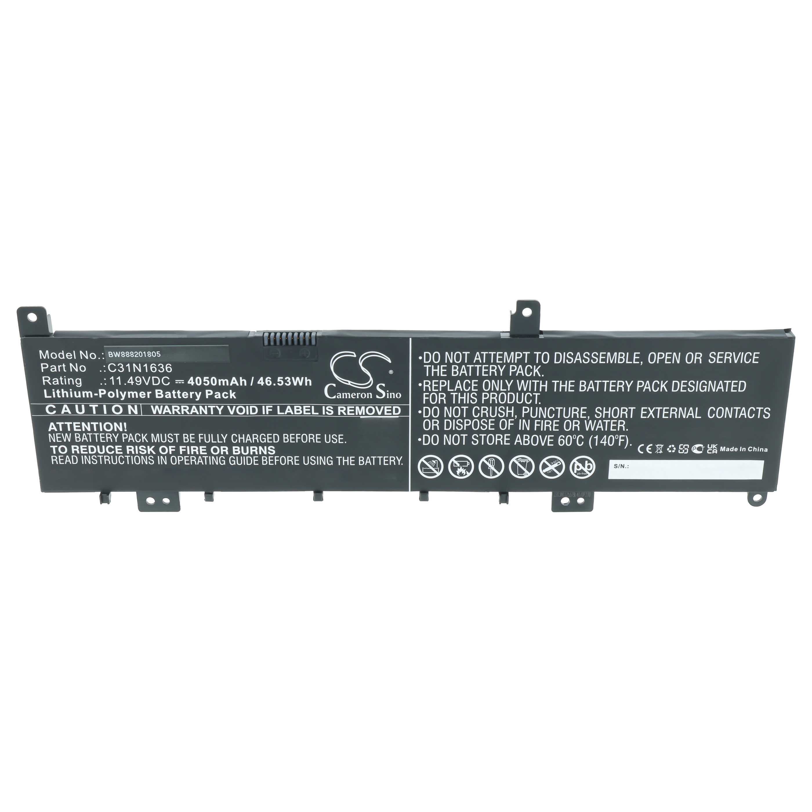 Akumulator do laptopa zamiennik Asus 0B200-02580100, 0B200-02580200, 0B200-02580000 - 4050 mAh 11,49 V LiPo
