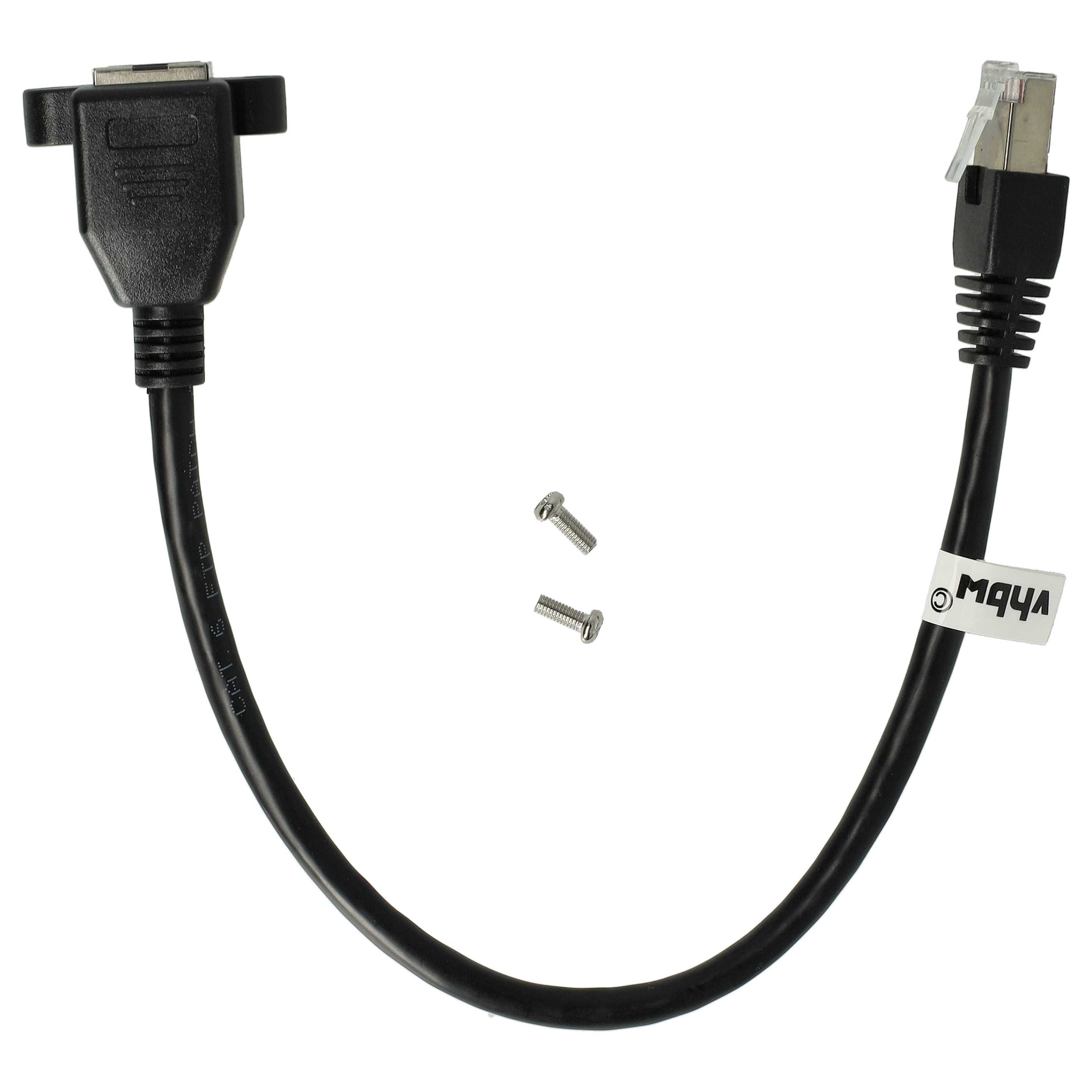 Cat6 Verlängerungskabel RJ45 Stecker auf RJ45 Buchse - Ethernet LAN Kabel mit RJ45 Einbaubuchse, 0,3 m