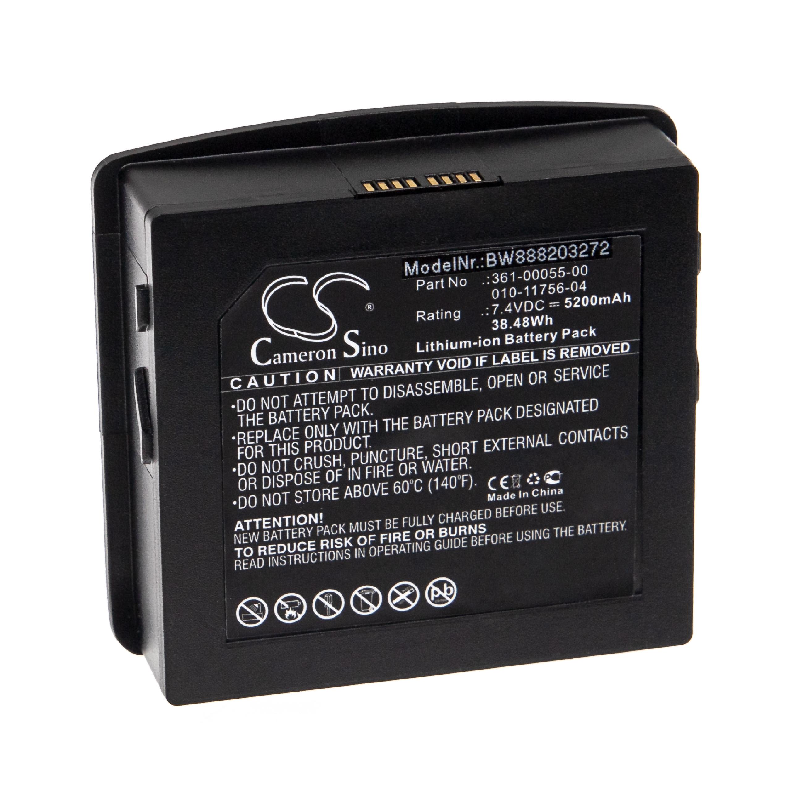 Batterie remplace Garmin 361-00055-00, 010-11756-04 pour navigation GPS - 5200mAh 7,4V Li-ion
