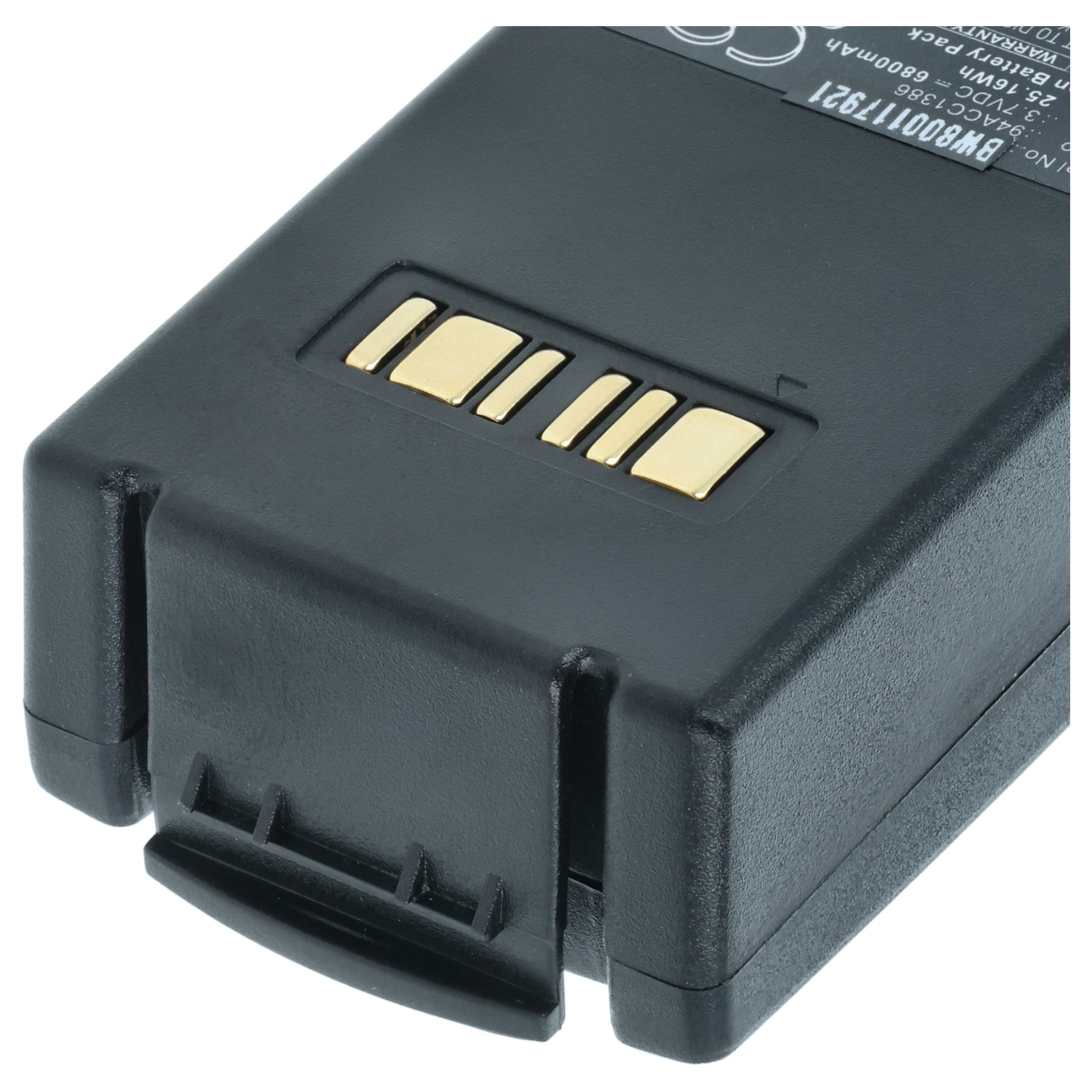 2x Batteries remplace Datalogic 94ACC1386, BT-26, BT-10 pour scanner de code-barre Datalogic - 6800mAh 3,7V