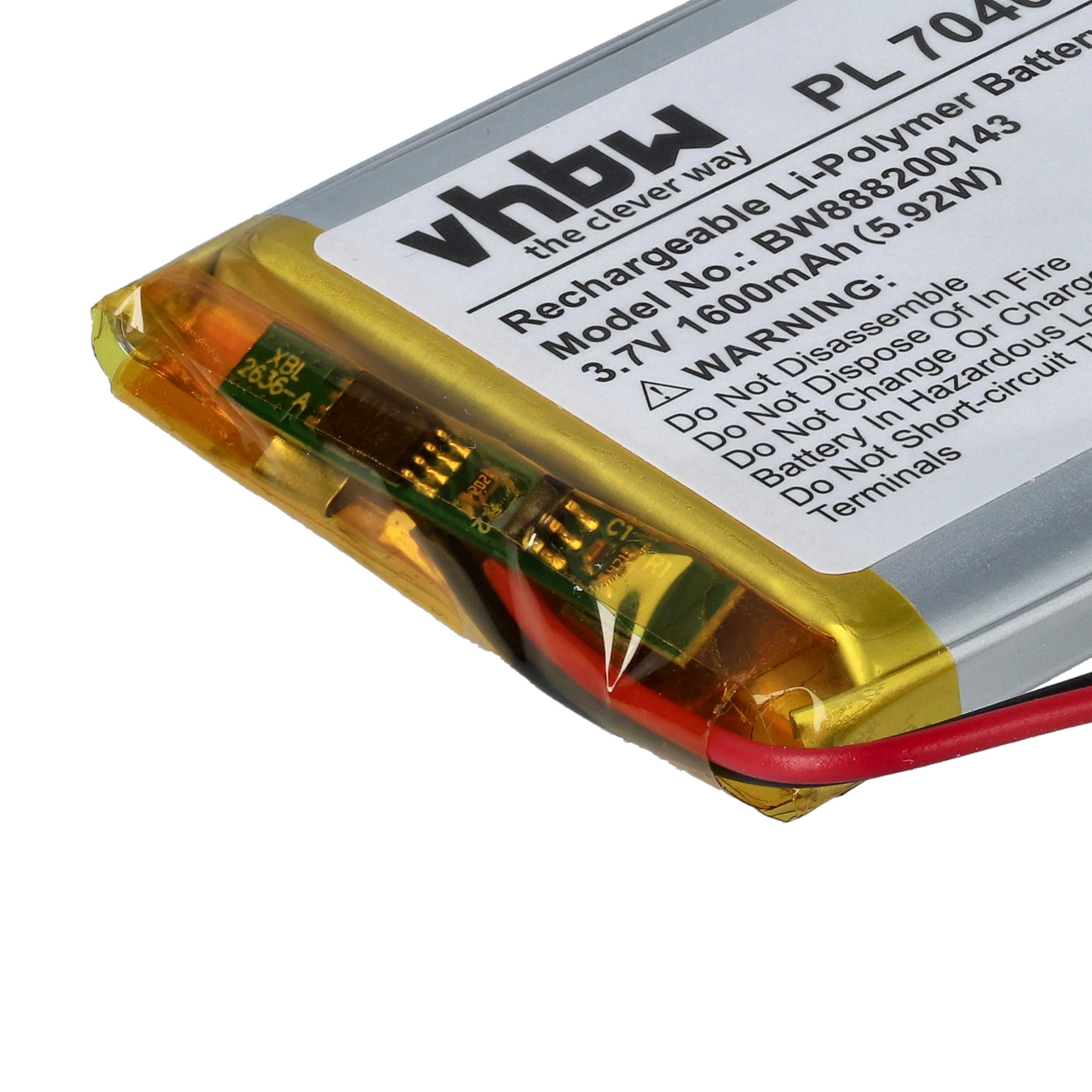 3x Akumulator zamiennik Fatboy PN704050 - 1600 mAh 3,7 V LiPo