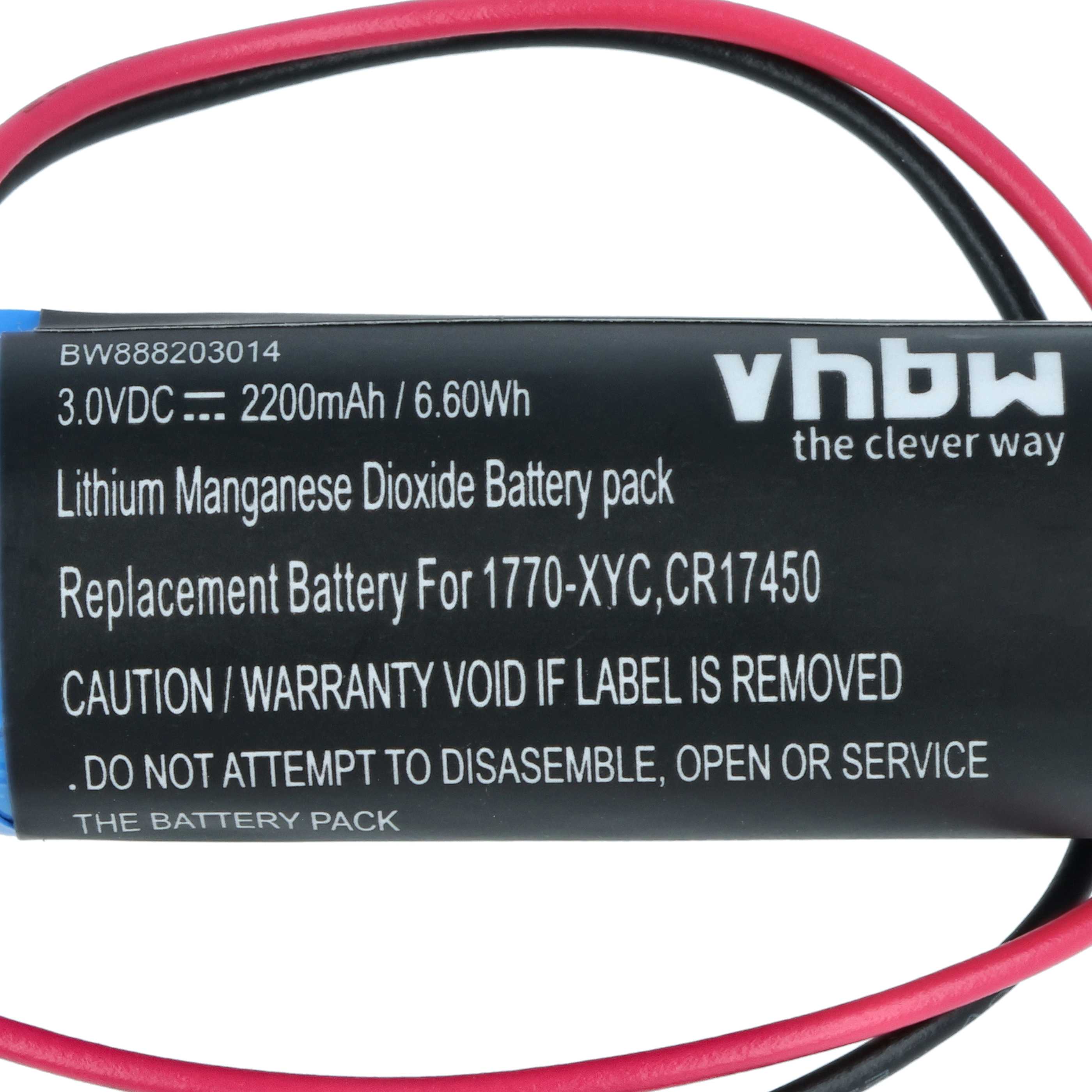 Bateria do PLC programowalnego sterownika zamiennik Allen Bradley 1770-XYC, 1770-XYC/A - 2200 mAh 3 V Li-MnO2