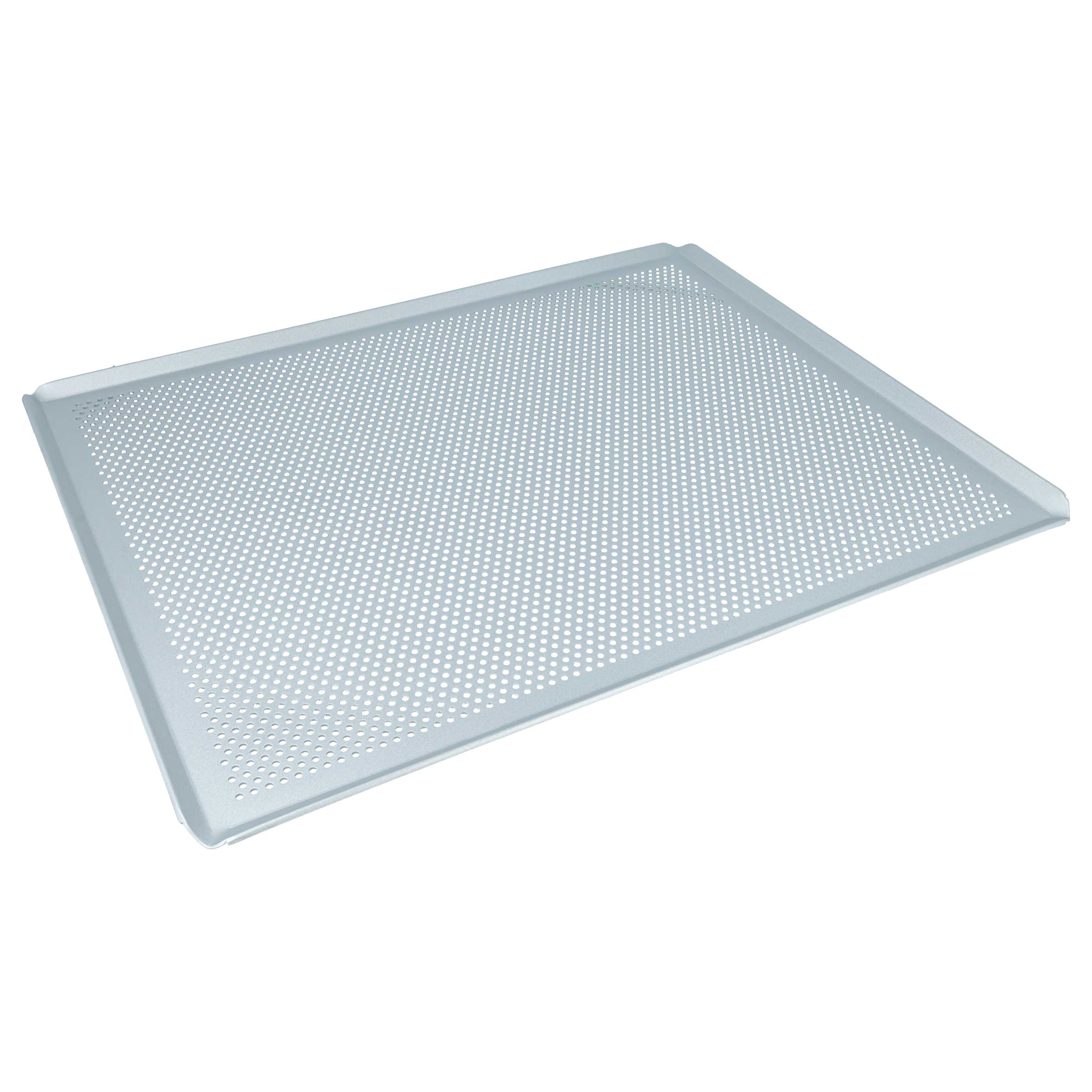 Plaque universelle pour four - 45,5 x 37,5 x 1 cm argenté, perforé