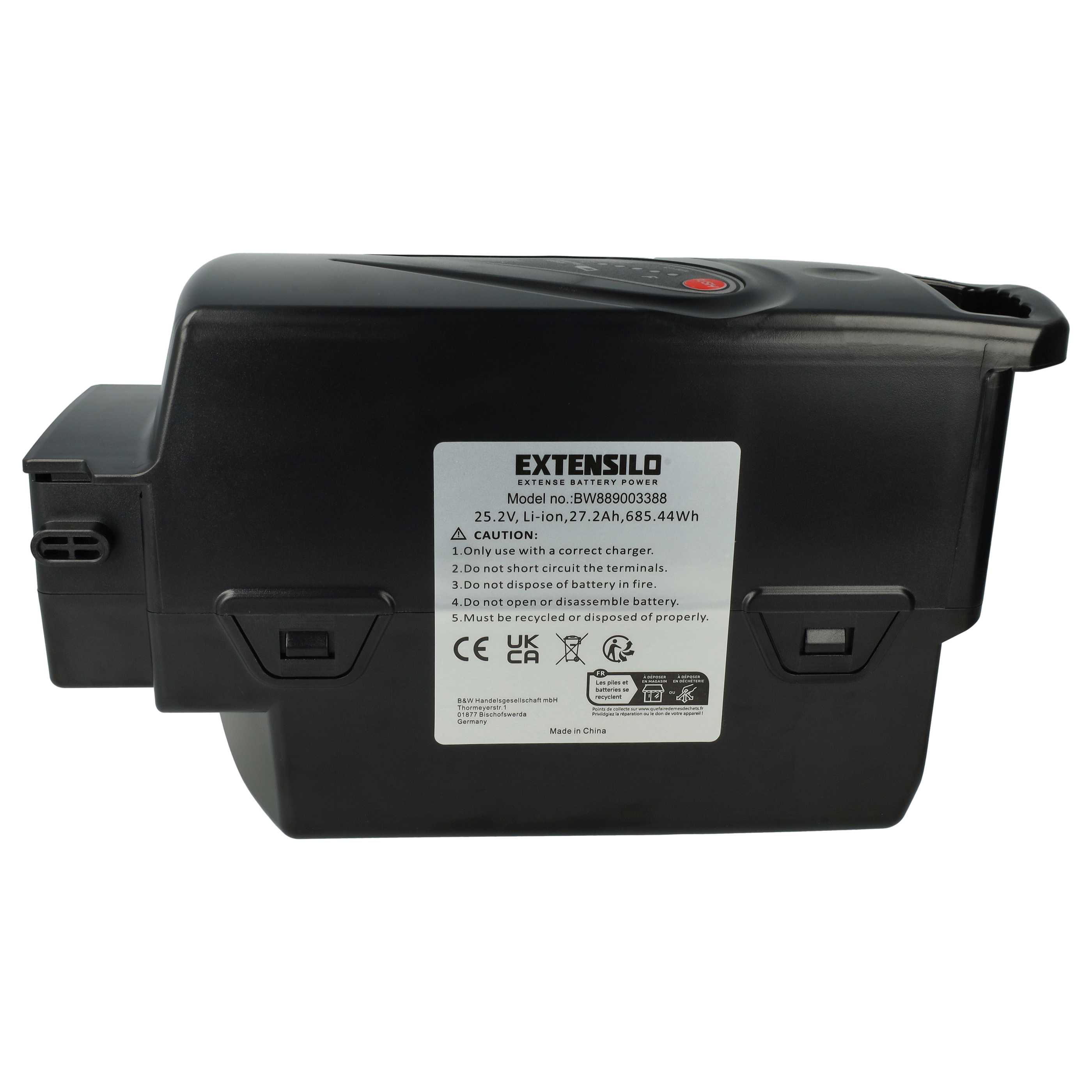 Batterie remplace Panasonic NKY 210B02 pour vélo électrique, E-bike Kalkhoff - 27200mAh, 26V, Li-ion