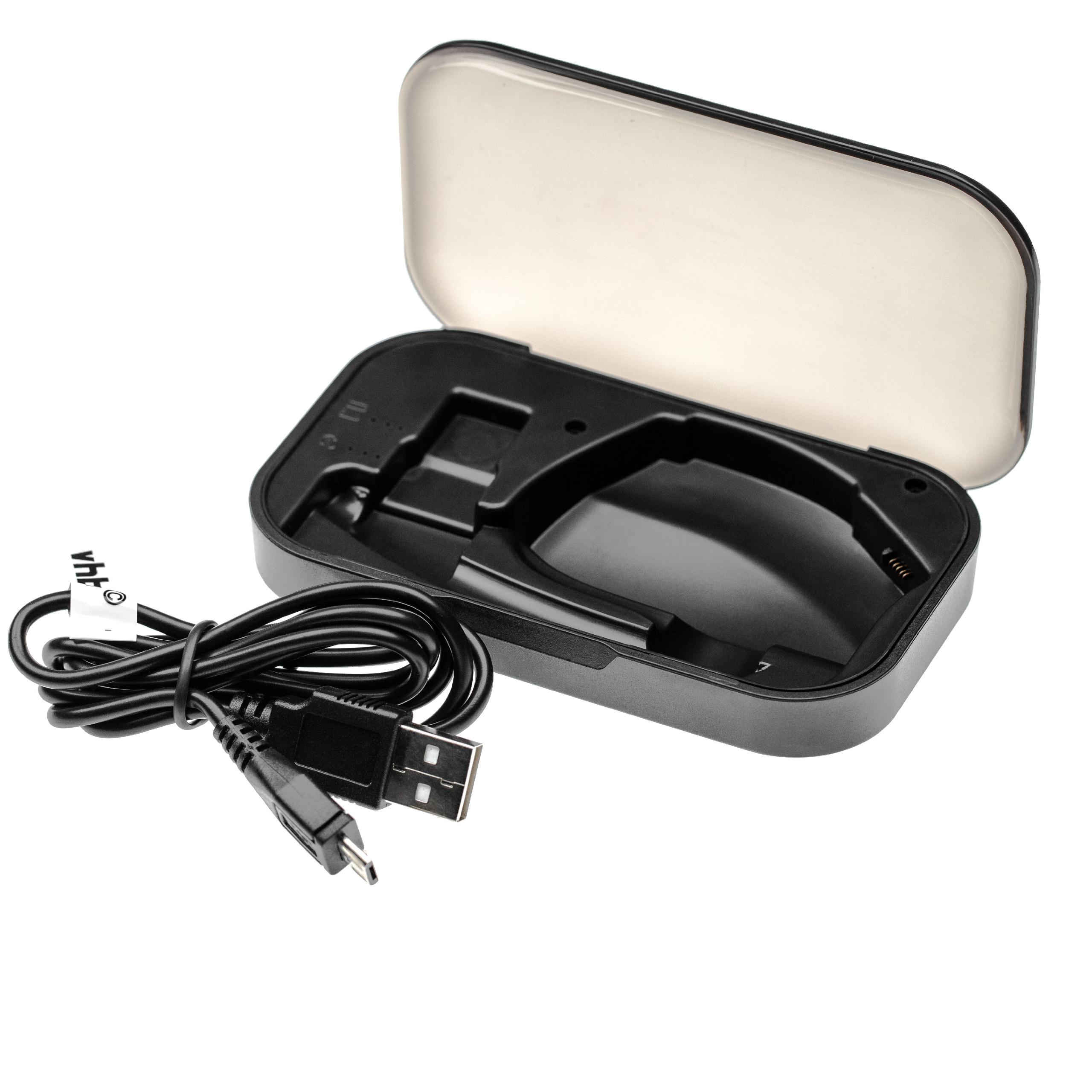 Charging Box suitable for Plantronics Voyager Legend UC Headset - Incl. USB Charger Cable Black