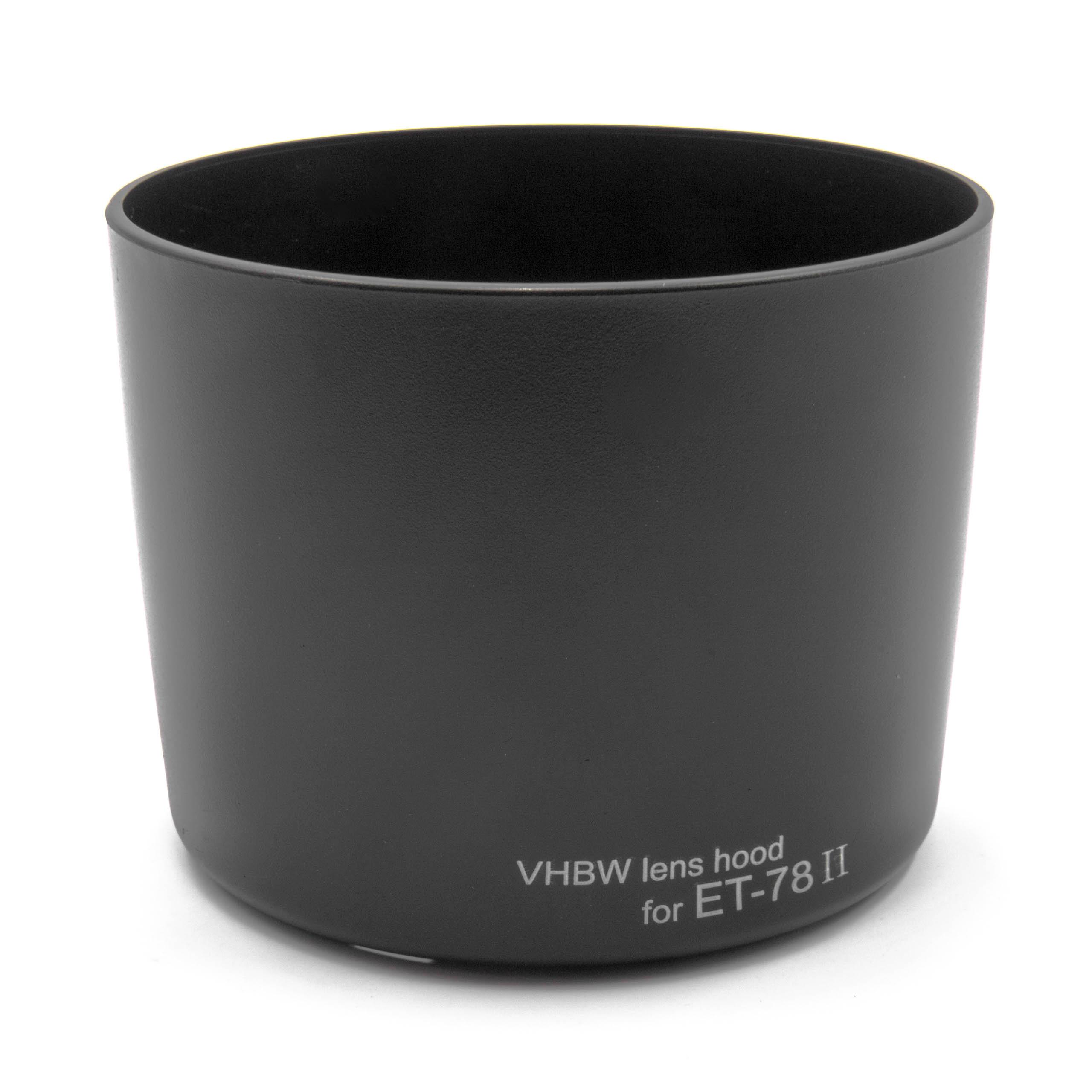 Lens Hood replaces Canon ET-78II, ET-78 II, ET-78 2 for Canon Lens with 72 mm Diameter, plastic, black