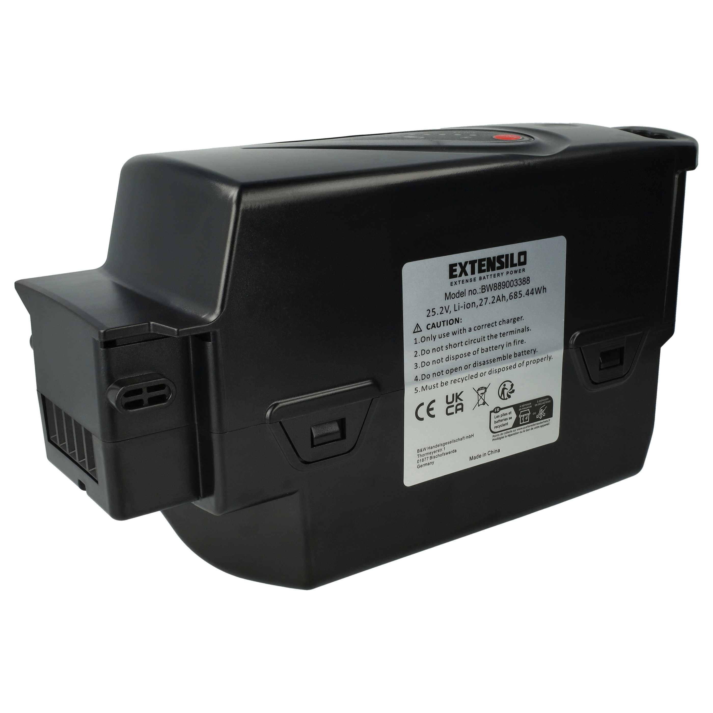 Batteria sostituisce Panasonic NKY 224B02, NKY 210B02 per e-bike Kalkhoff - 27,2Ah 26V Li-Ion 27,5cm