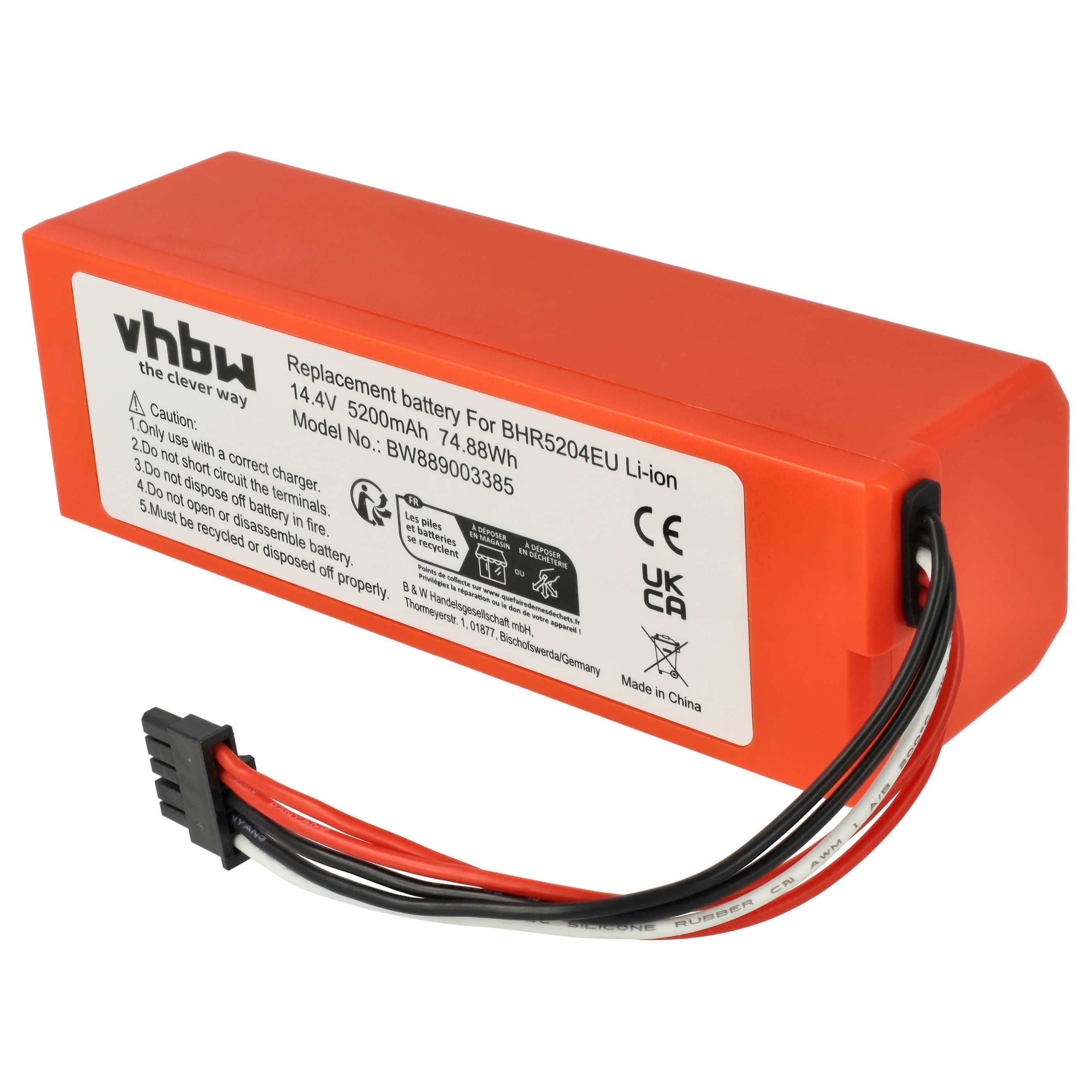 Akku als Ersatz für Xiaomi BYD D099-4S2P, 4INR19/66-2, 260S-INR-MH1-4S1P für Xiaomi - 5200mAh 14,4V Li-Ion