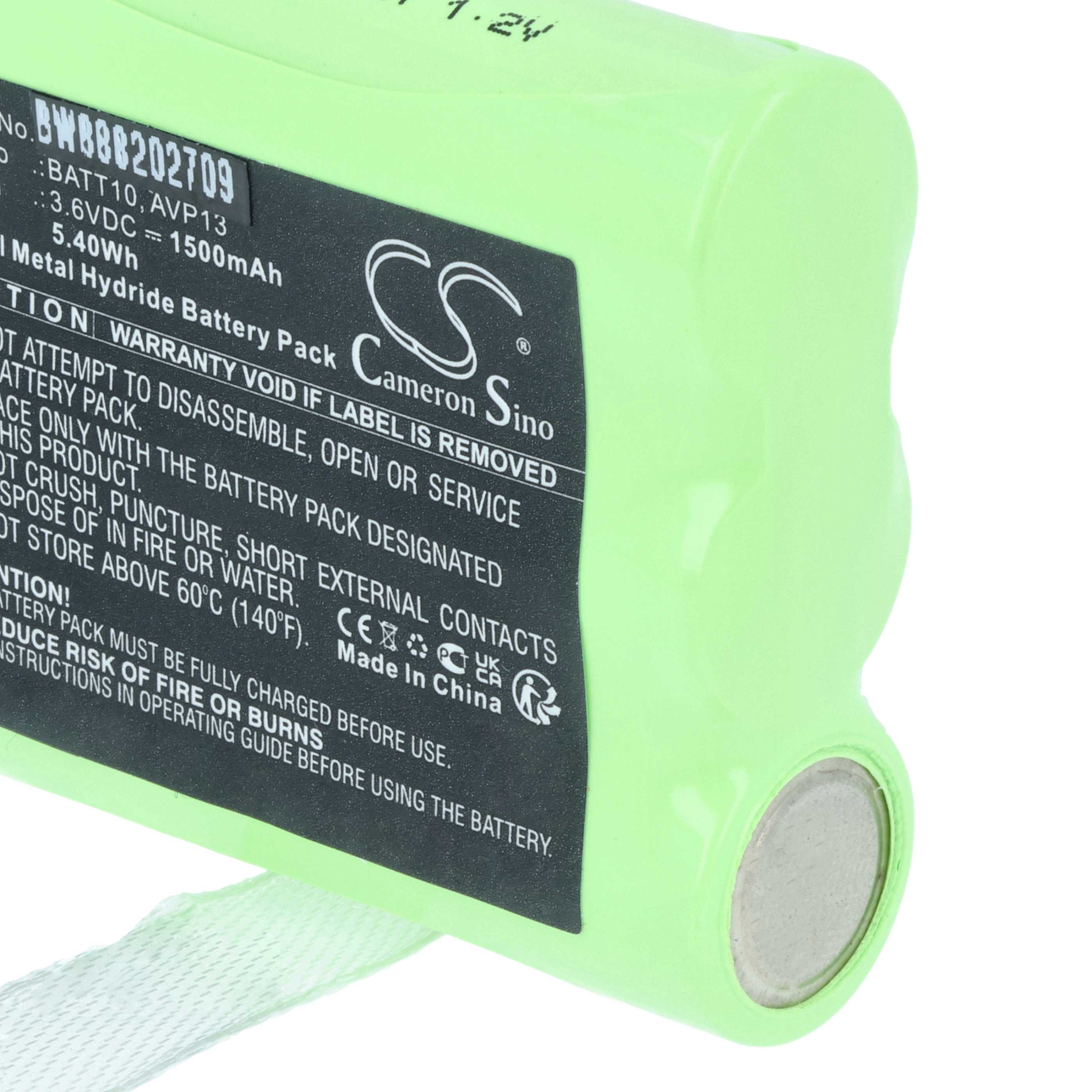 Radio 5x Battery replaces Midland PB-X7, BATT10, AVP13 - 1500 mAh 3.6 V NiMH