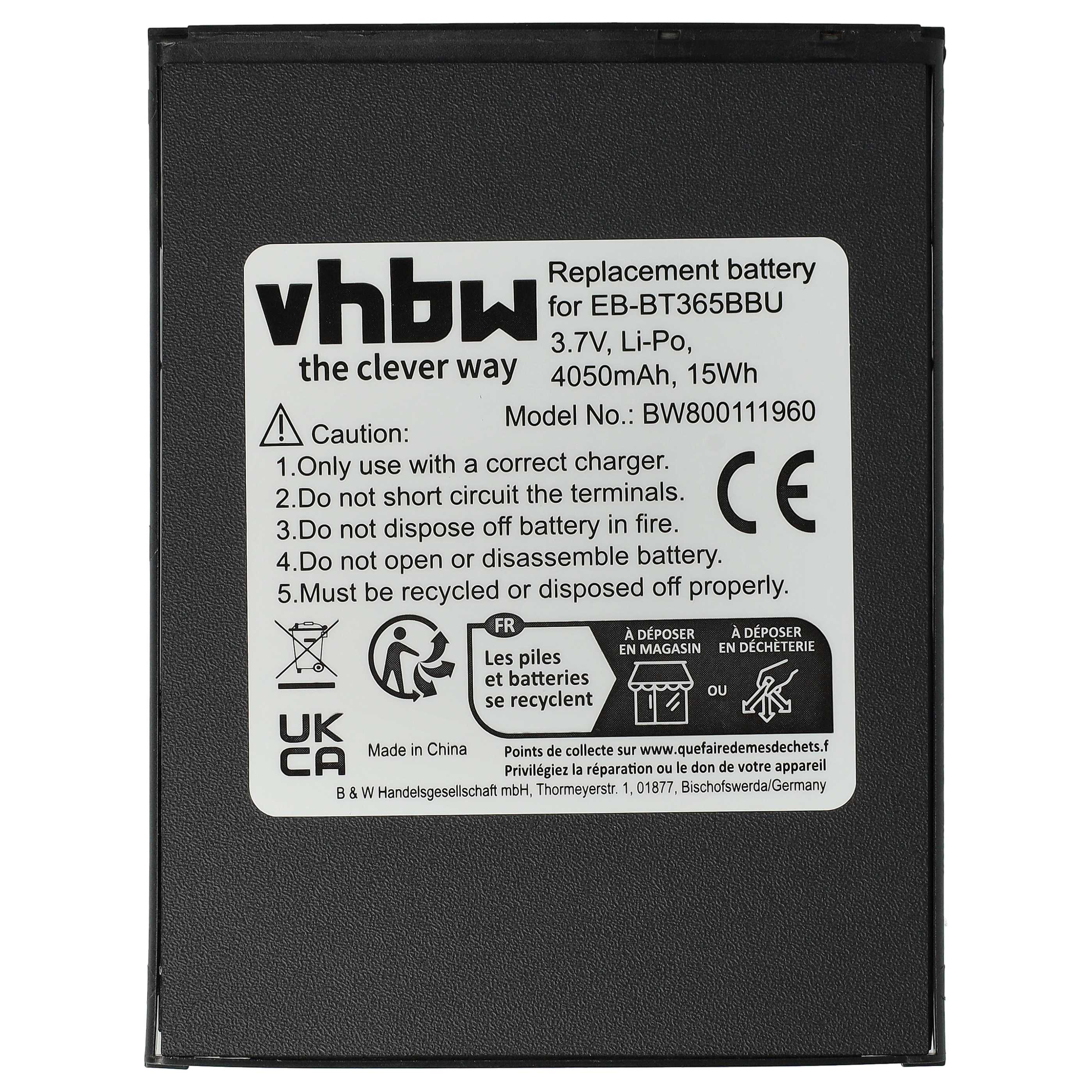 Tablet Replacement Battery for Samsung Galaxy Tab Active, Active 2, Active 2 LTE - 4050 mAh 3.7 V Li-polymer