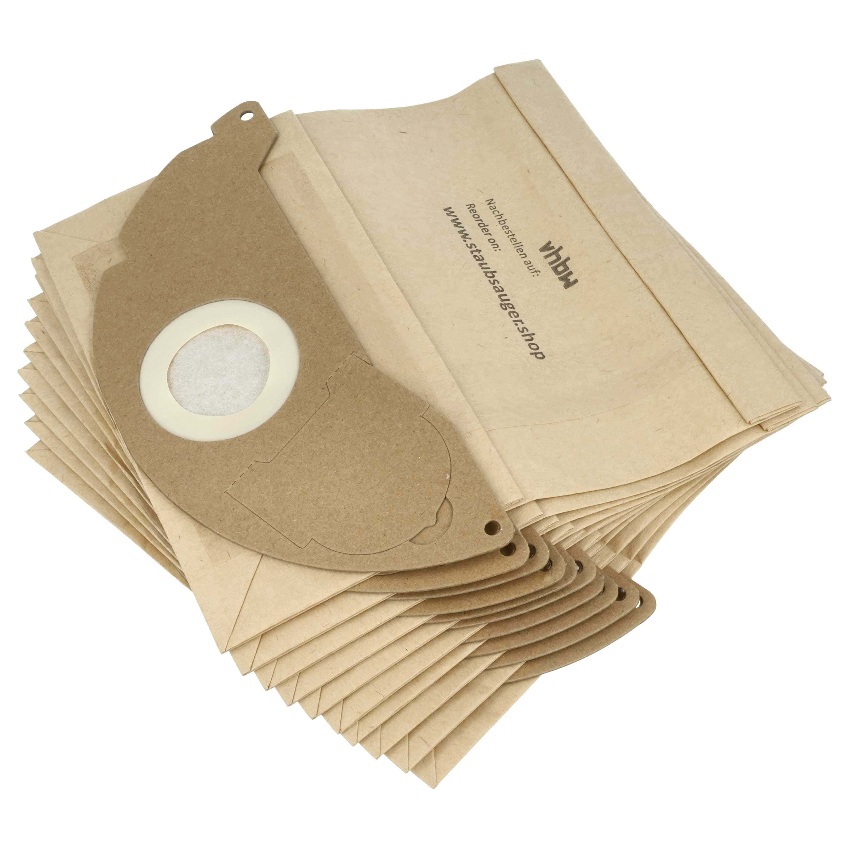 10x Sac remplace Kärcher 6.904-322, 6.904-322.0 pour aspirateur Kärcher - papier