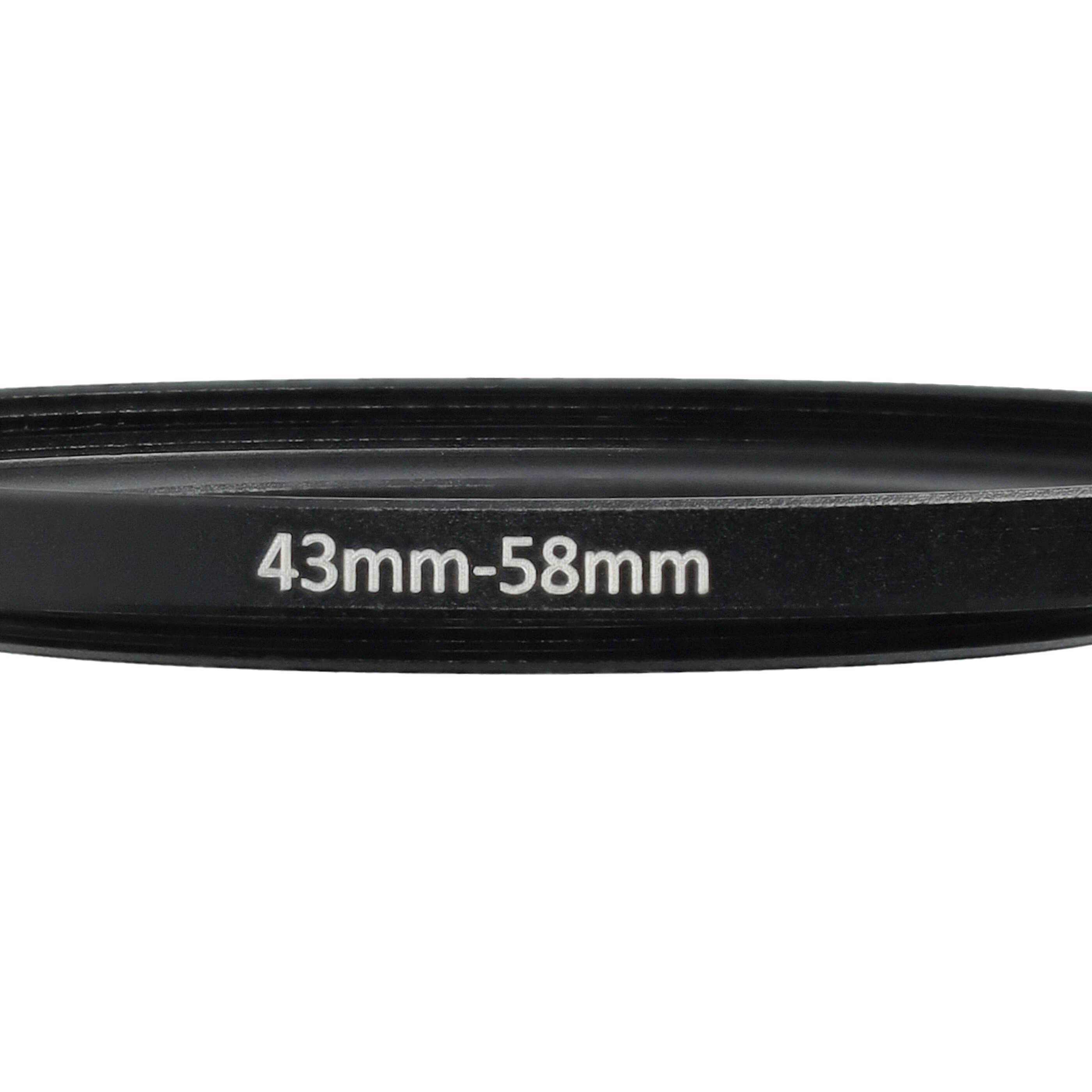 Step-Up Ring Adapter of 43 mm to 58 mmfor various Camera Lens - Filter Adapter