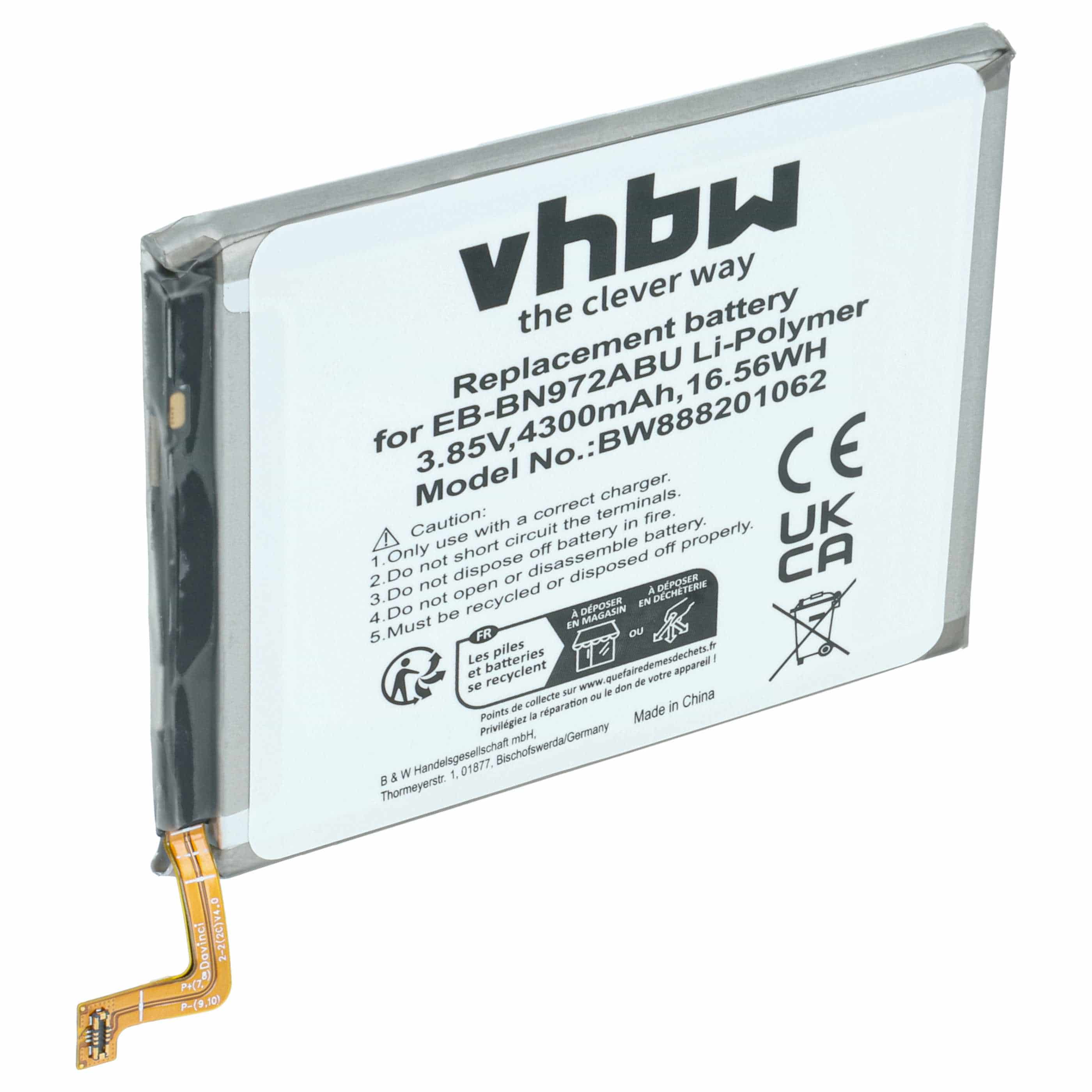 Akumulator do telefonu smartfona zamiennik Samsung EB-BN972ABU, EB-BN972ABUL - 4300 mAh 3,85 V LiPo